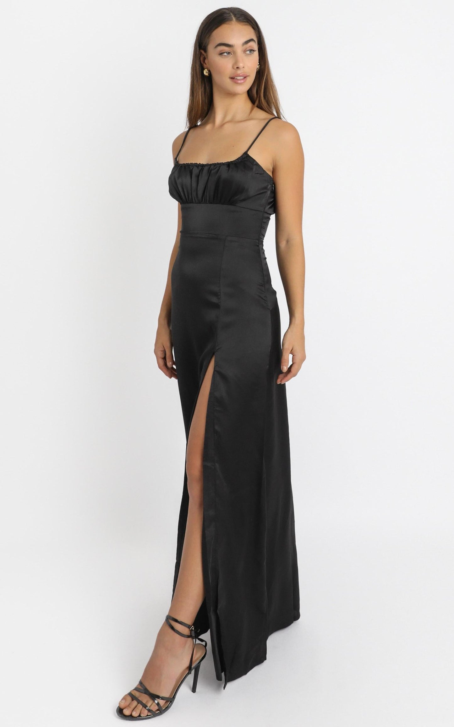 Simply Want You Dress in black satin