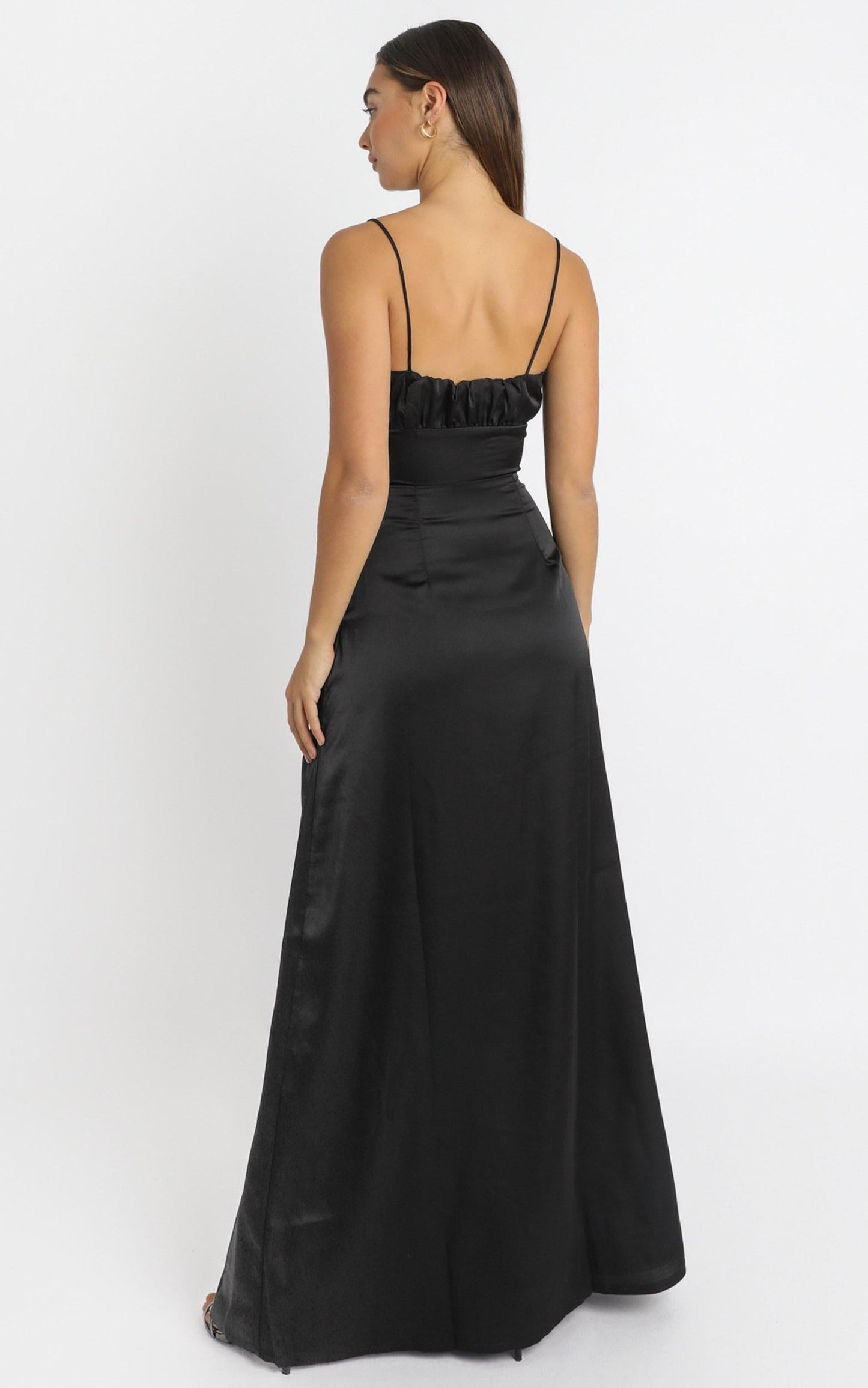 Simply Want You Dress in black satin