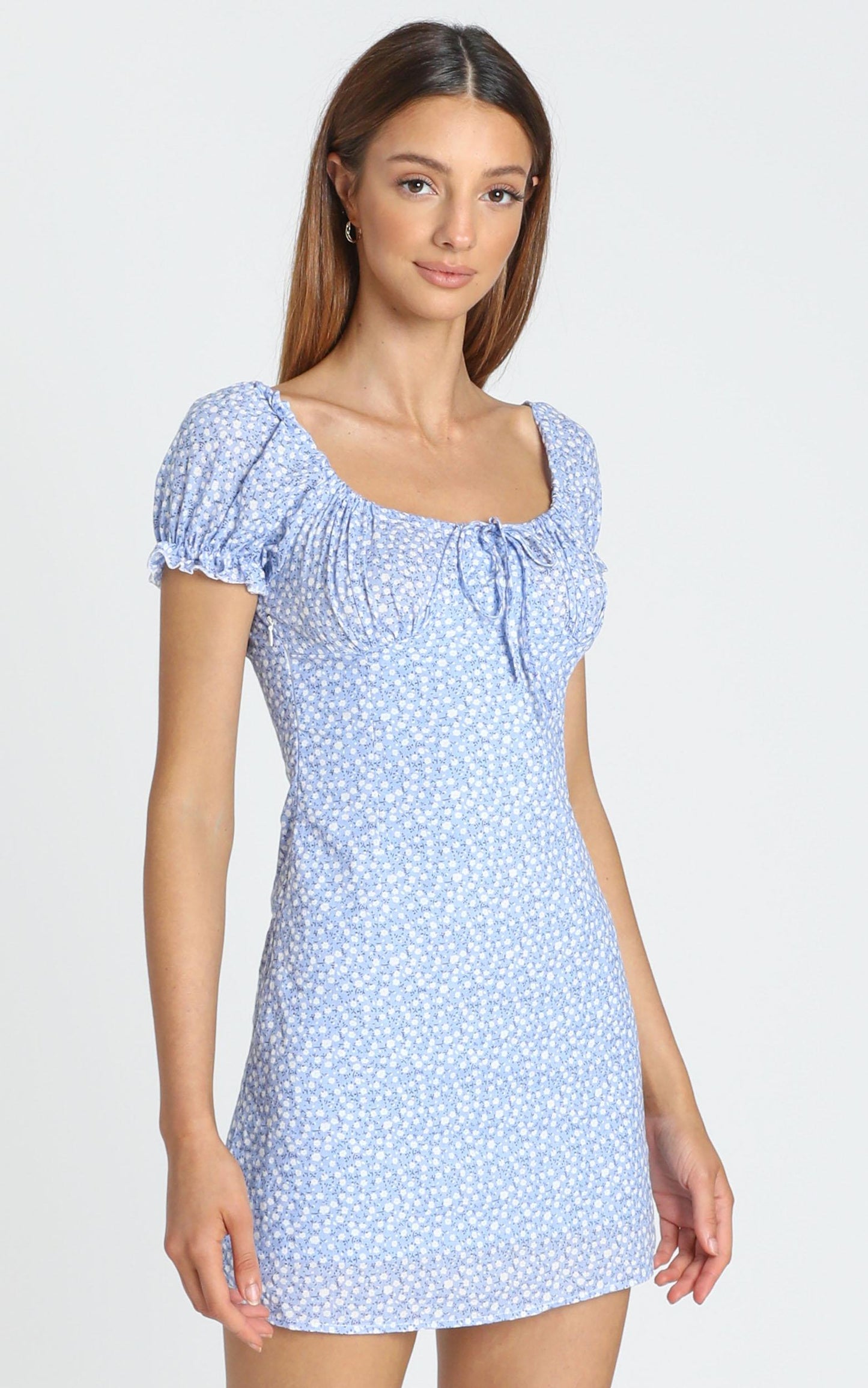 Sinead Dress in Blue Floral