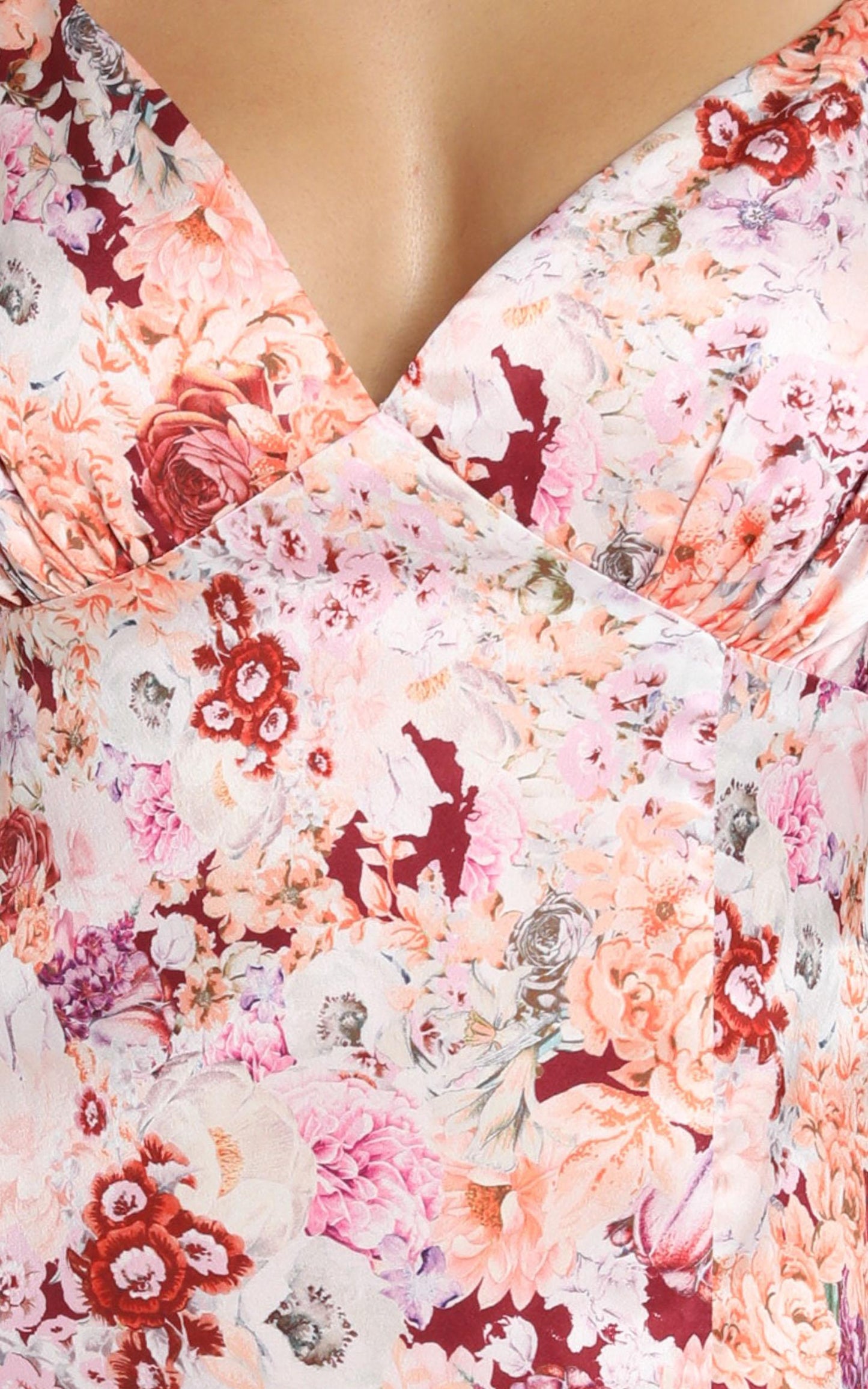 Sipping On Margaritas Mini Dress in Atomic Tangerine Floral Satin