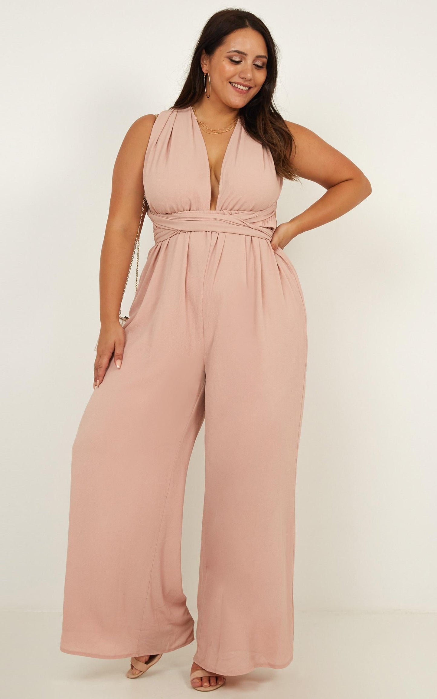 Girls Life Jumpsuit in Blush