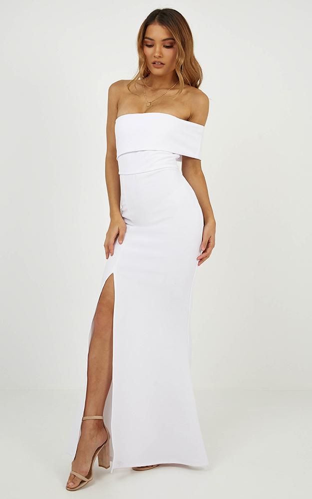 Glamour Girl Maxi Dress in White