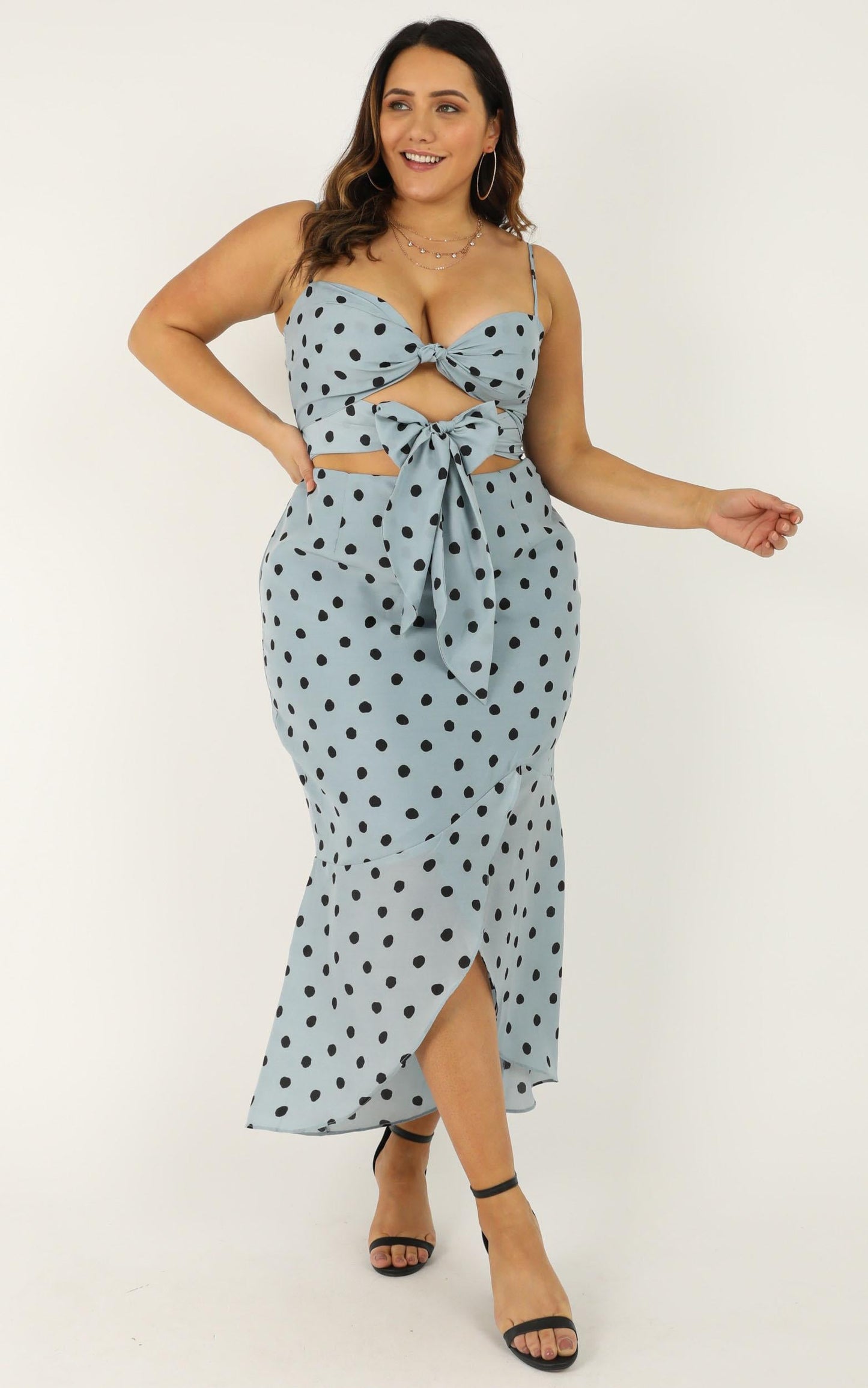 So You Think You're  Lovely Dress In Blue Spot
