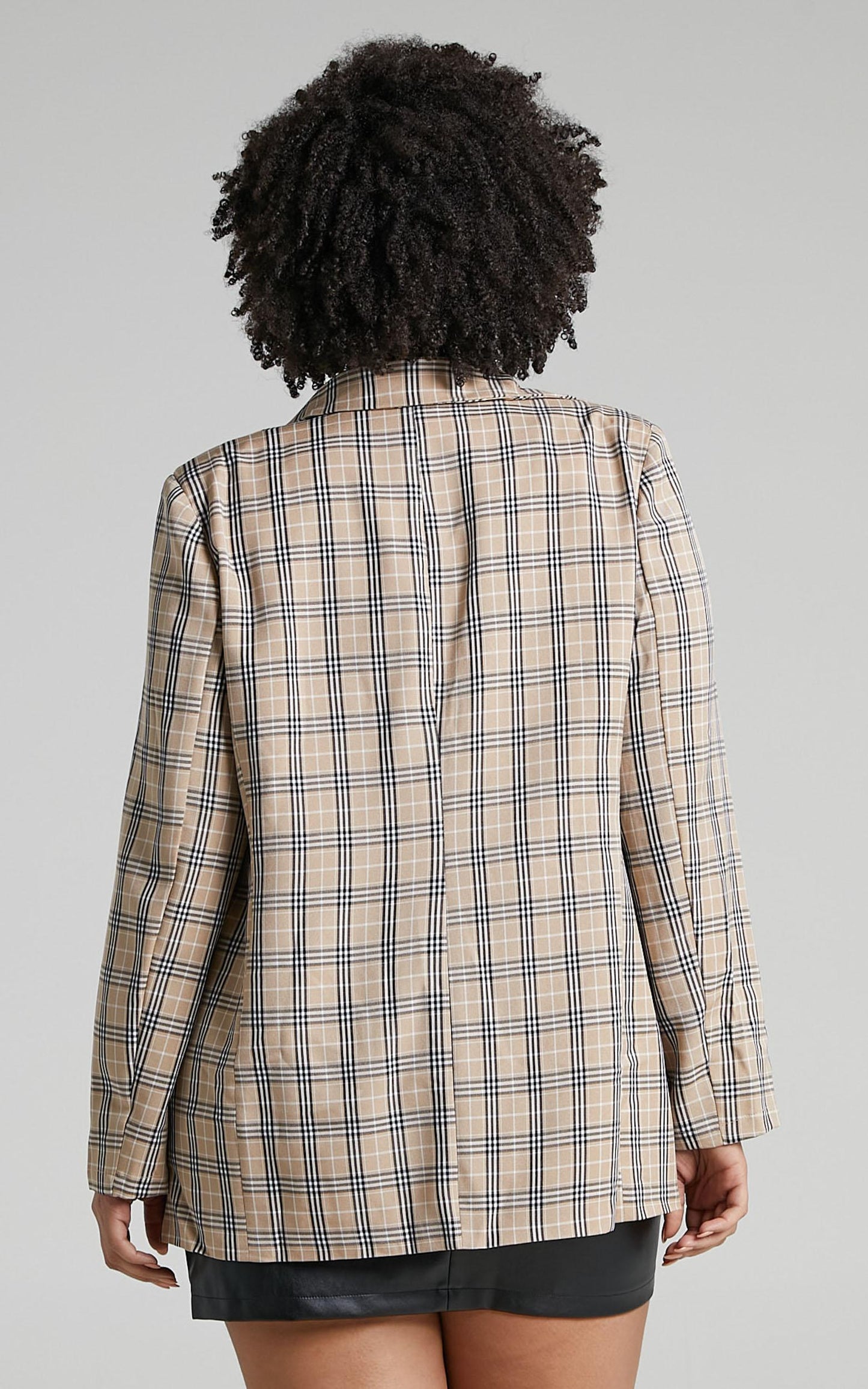 Sort It Out Blazer in Beige Check