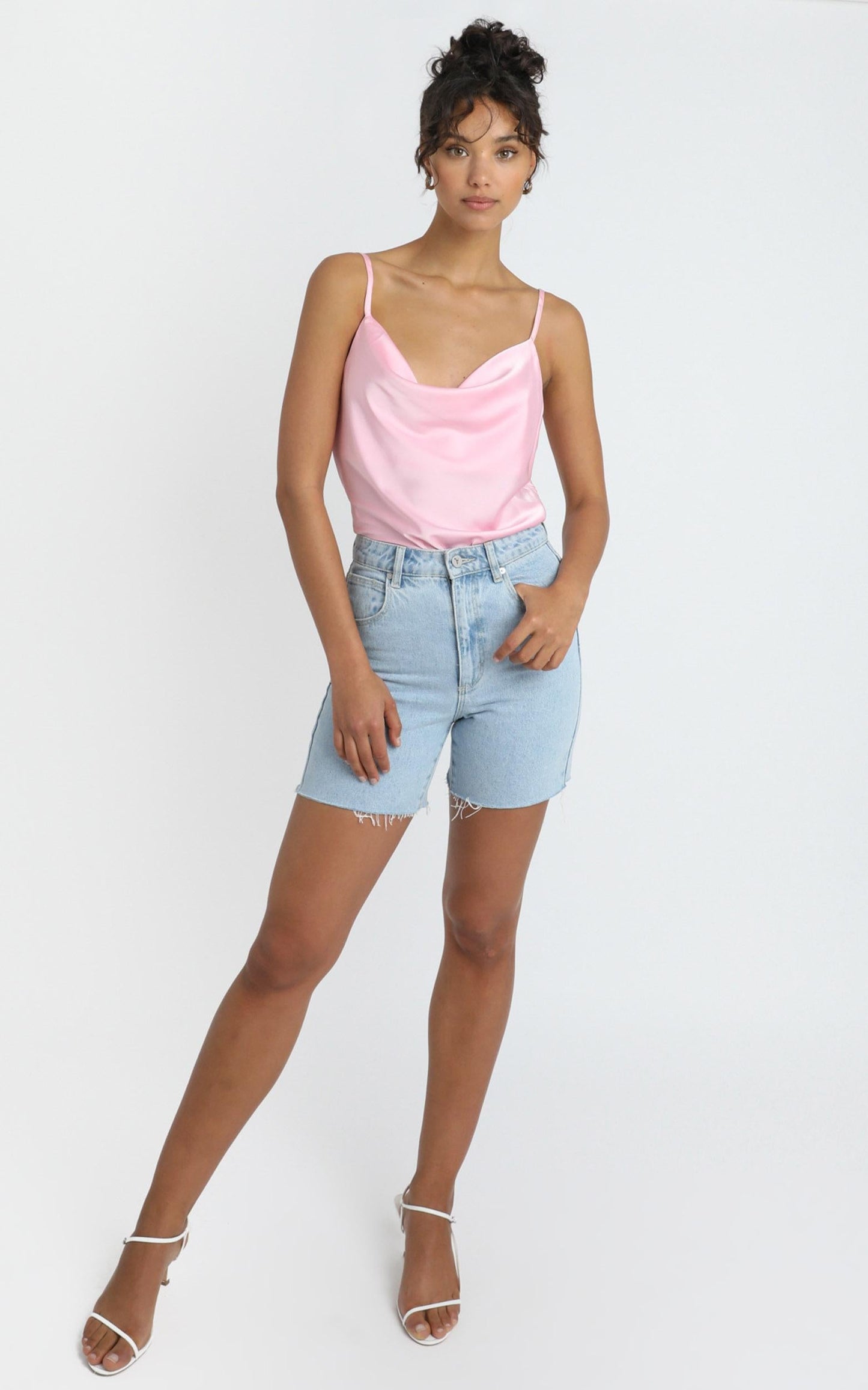 Straight Line Top in Soft Pink