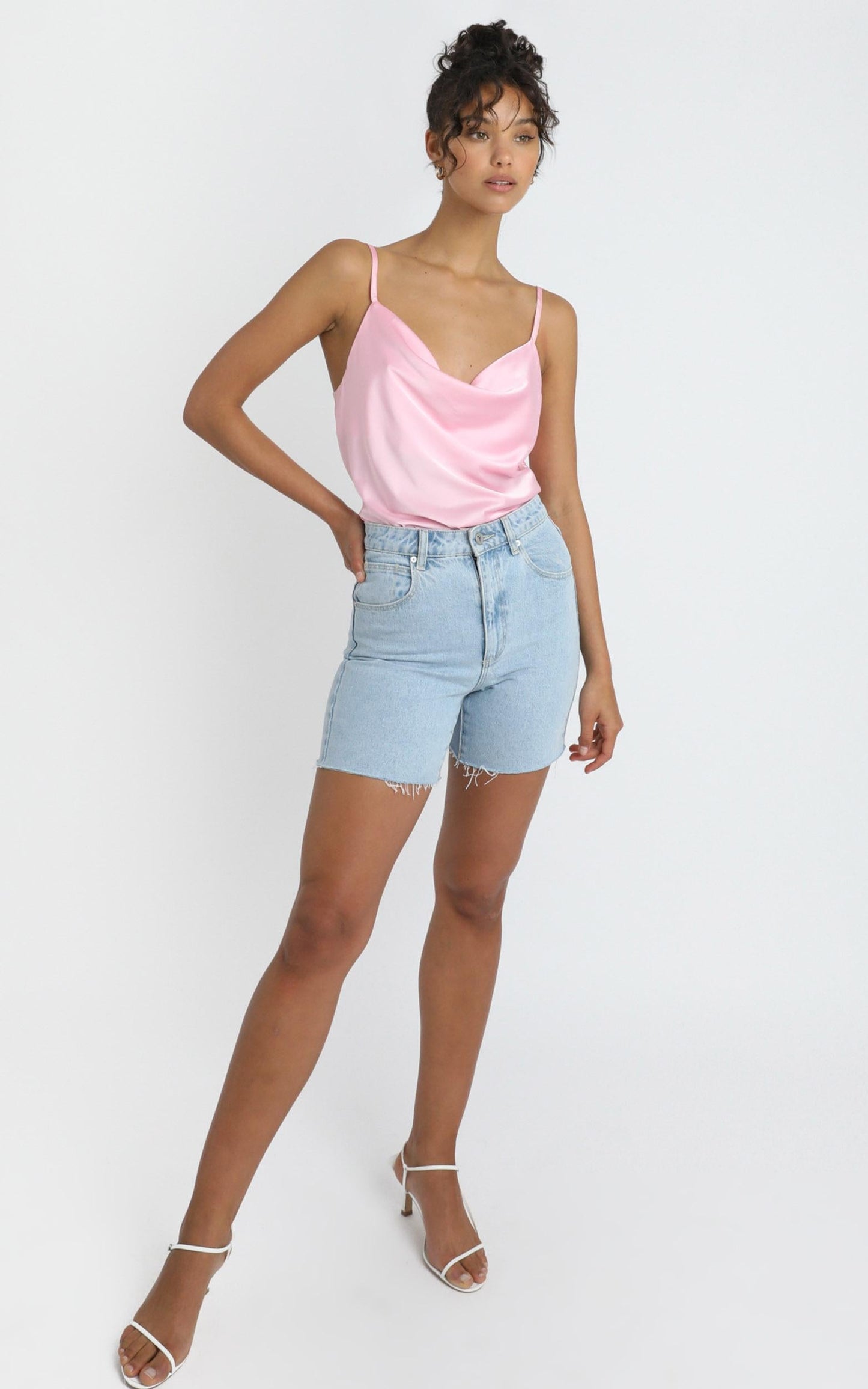 Straight Line Top in Soft Pink