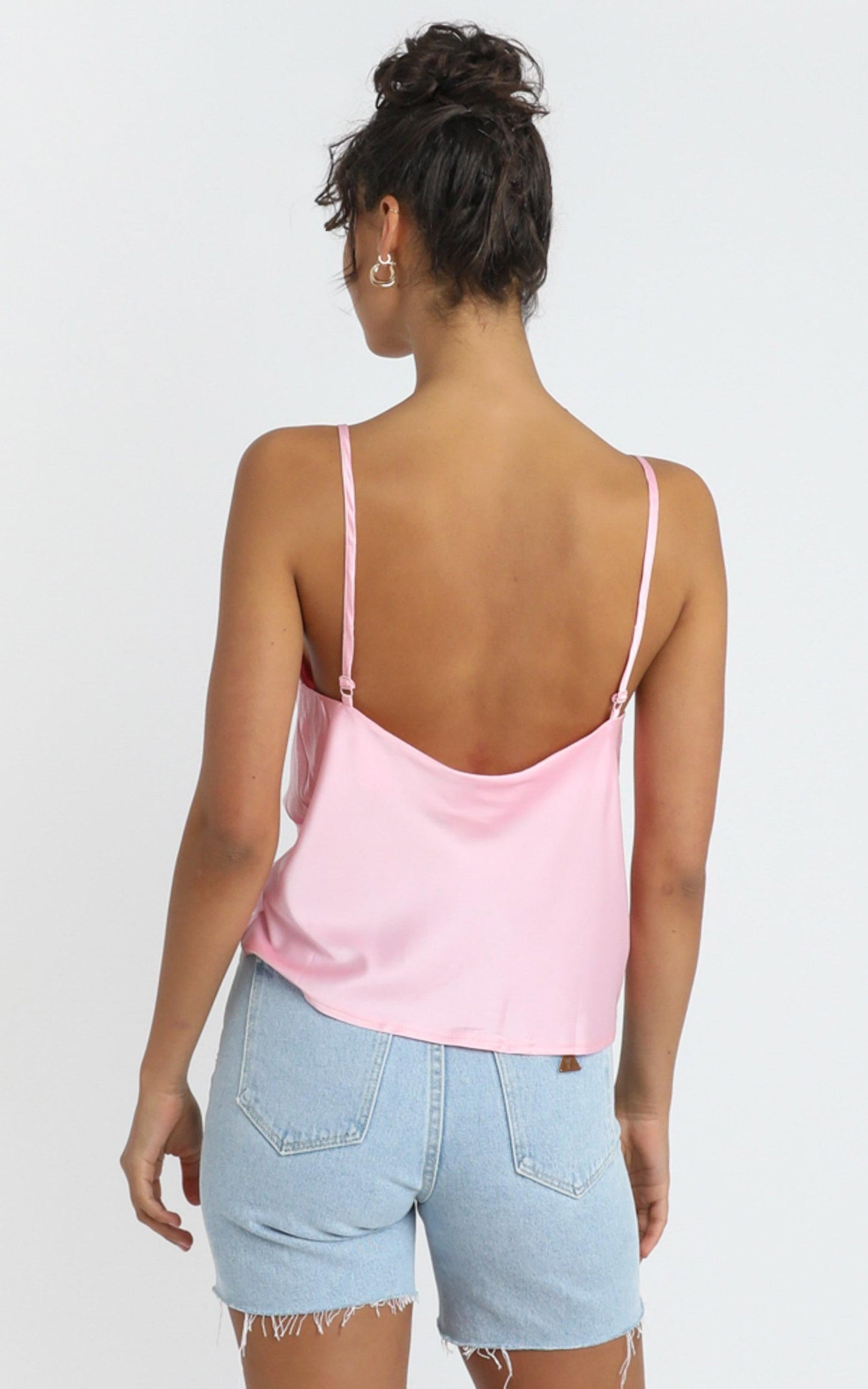 Straight Line Top in Soft Pink