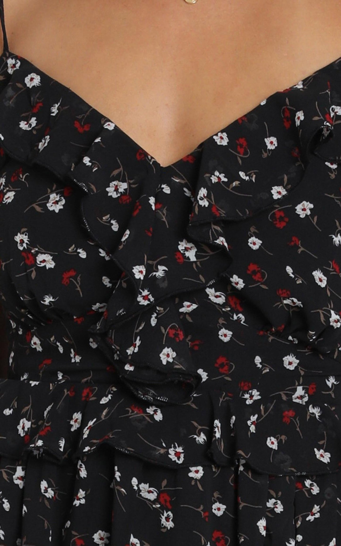 Spend the Night Together Dress In Black Floral