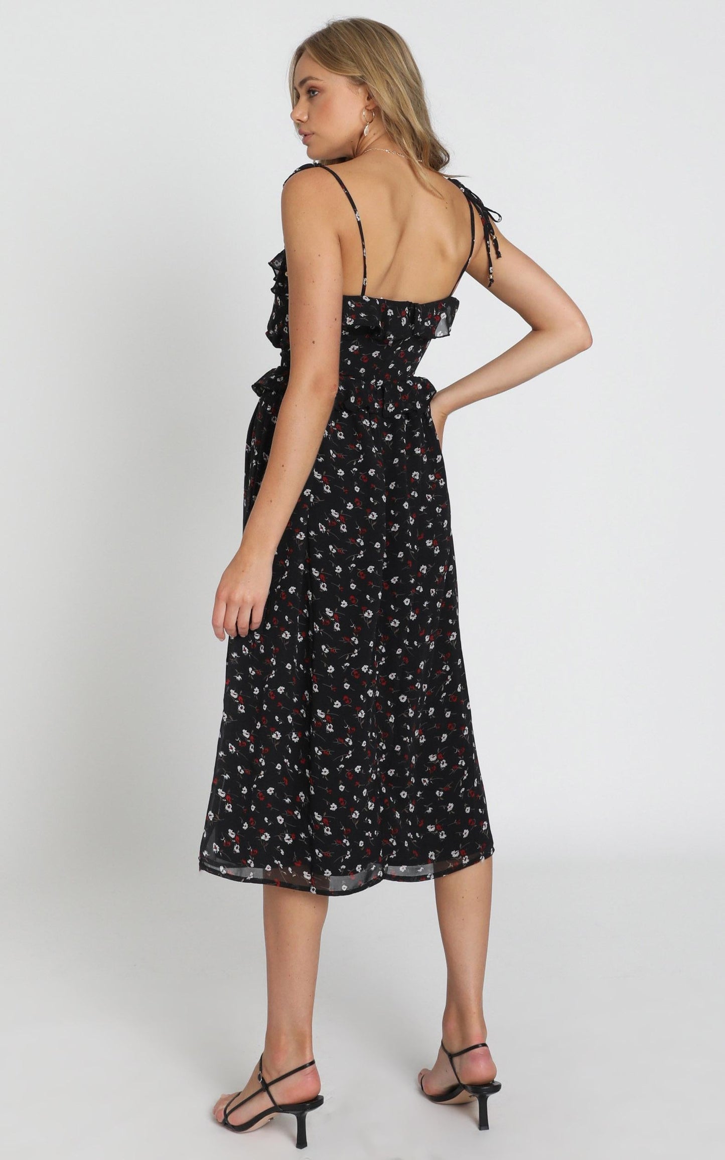 Spend the Night Together Dress In Black Floral