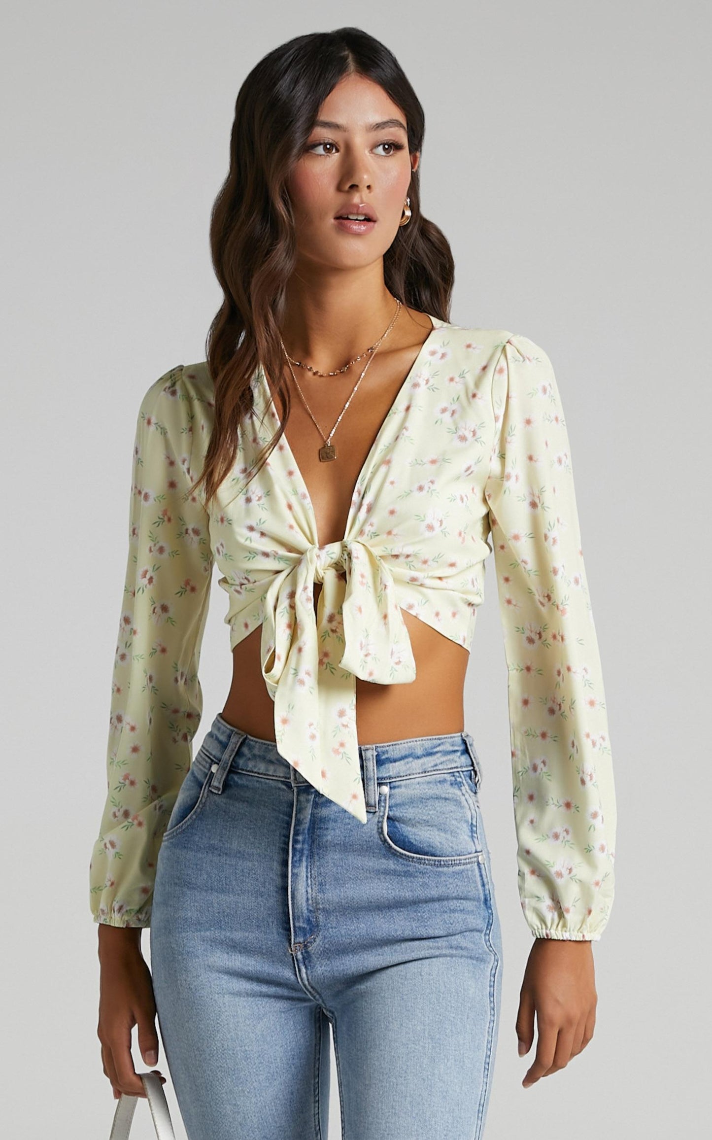 Spring Break Top in Yellow Floral