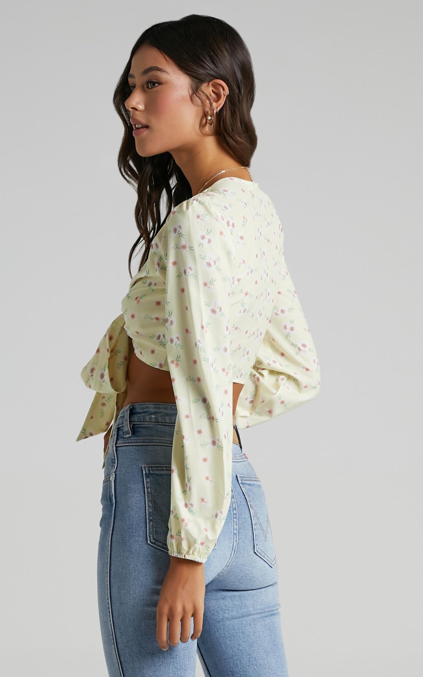 Spring Break Top in Yellow Floral
