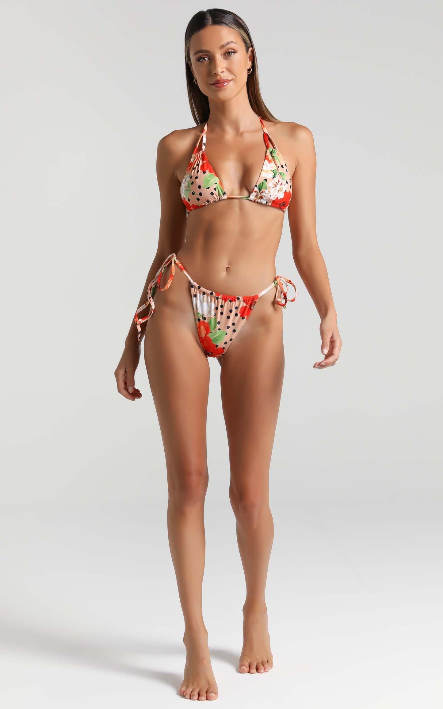 We Are We Wear - Eco Rose Floral Melissa Triangle Bikini Top in Floral Spot