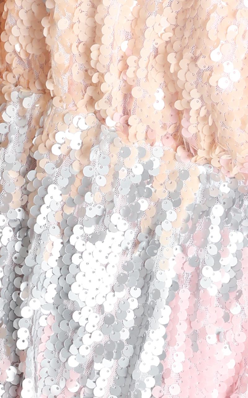 Standing By Your Side Playsuit in Multi Sequin