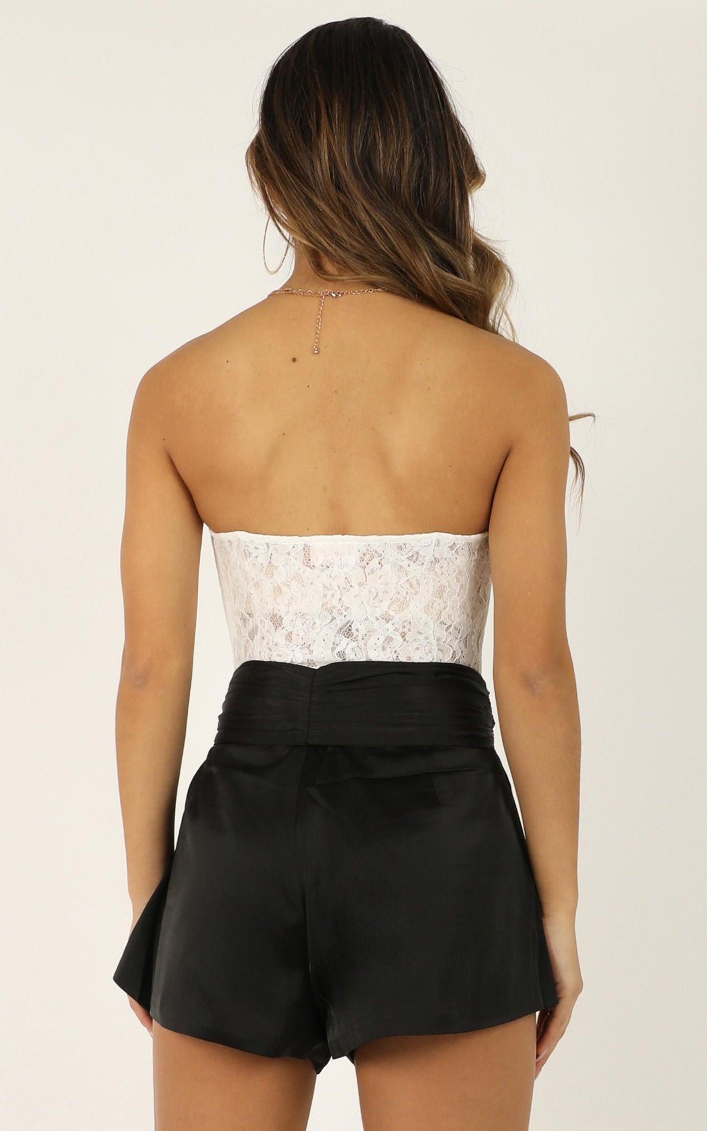 Staring Me Down Shorts In Black Satin