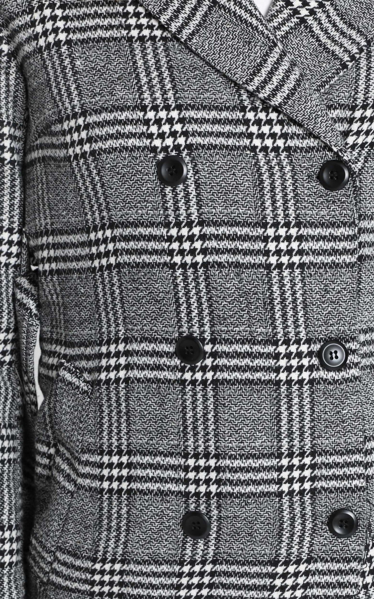Stay Beside Me Coat In Grey Check