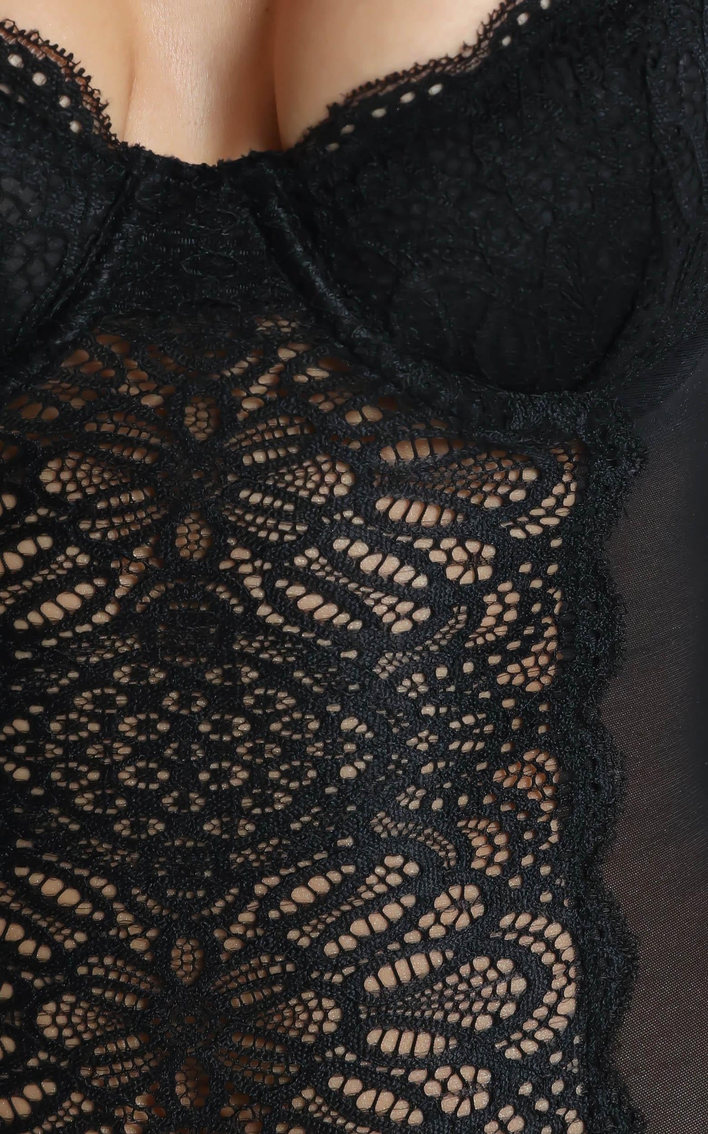 Kat The Label - Stevie Bodysuit in Black Lace