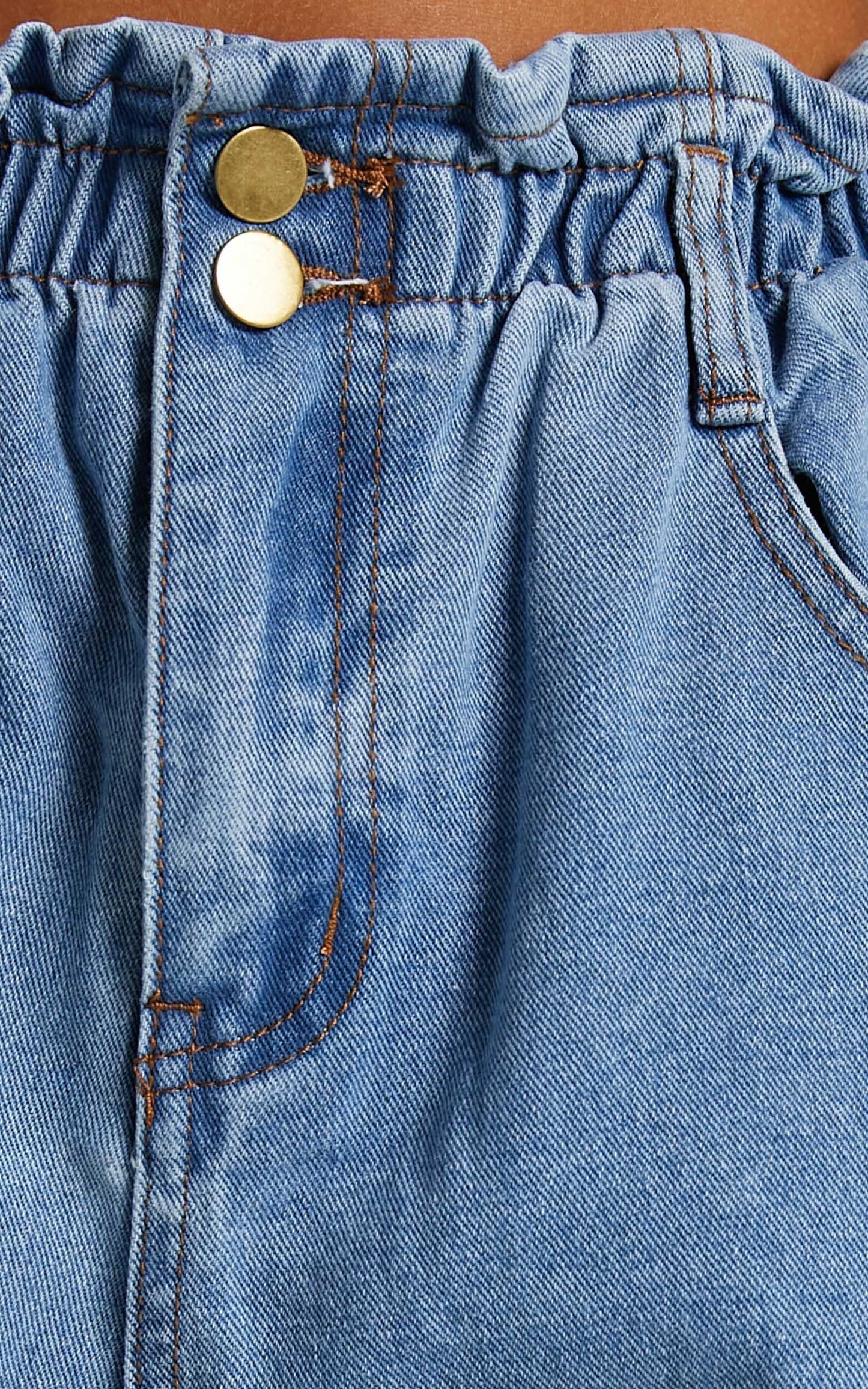 Stomping Ground Denim Shorts In Light Wash