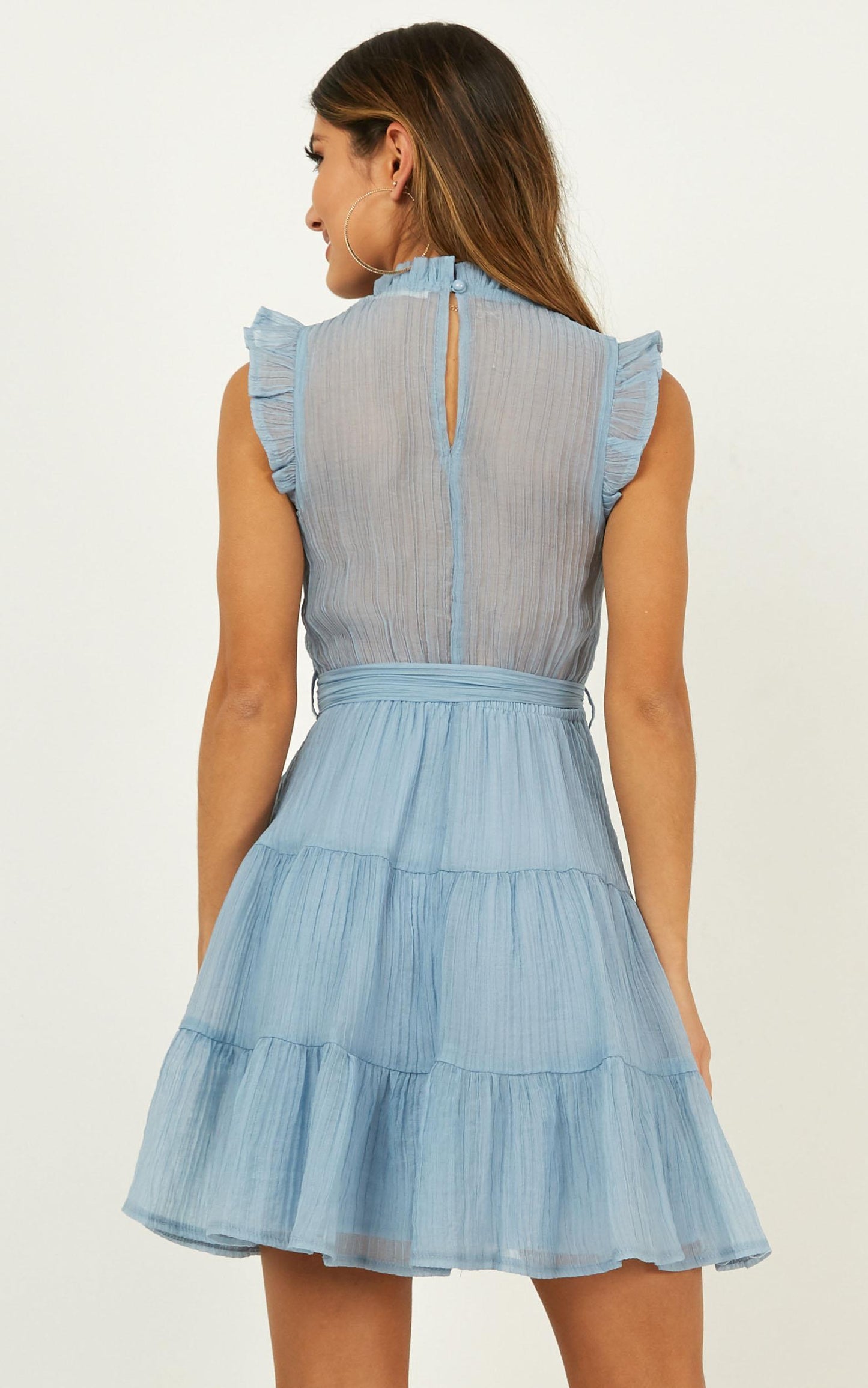 Stop To Think Dress In Blue