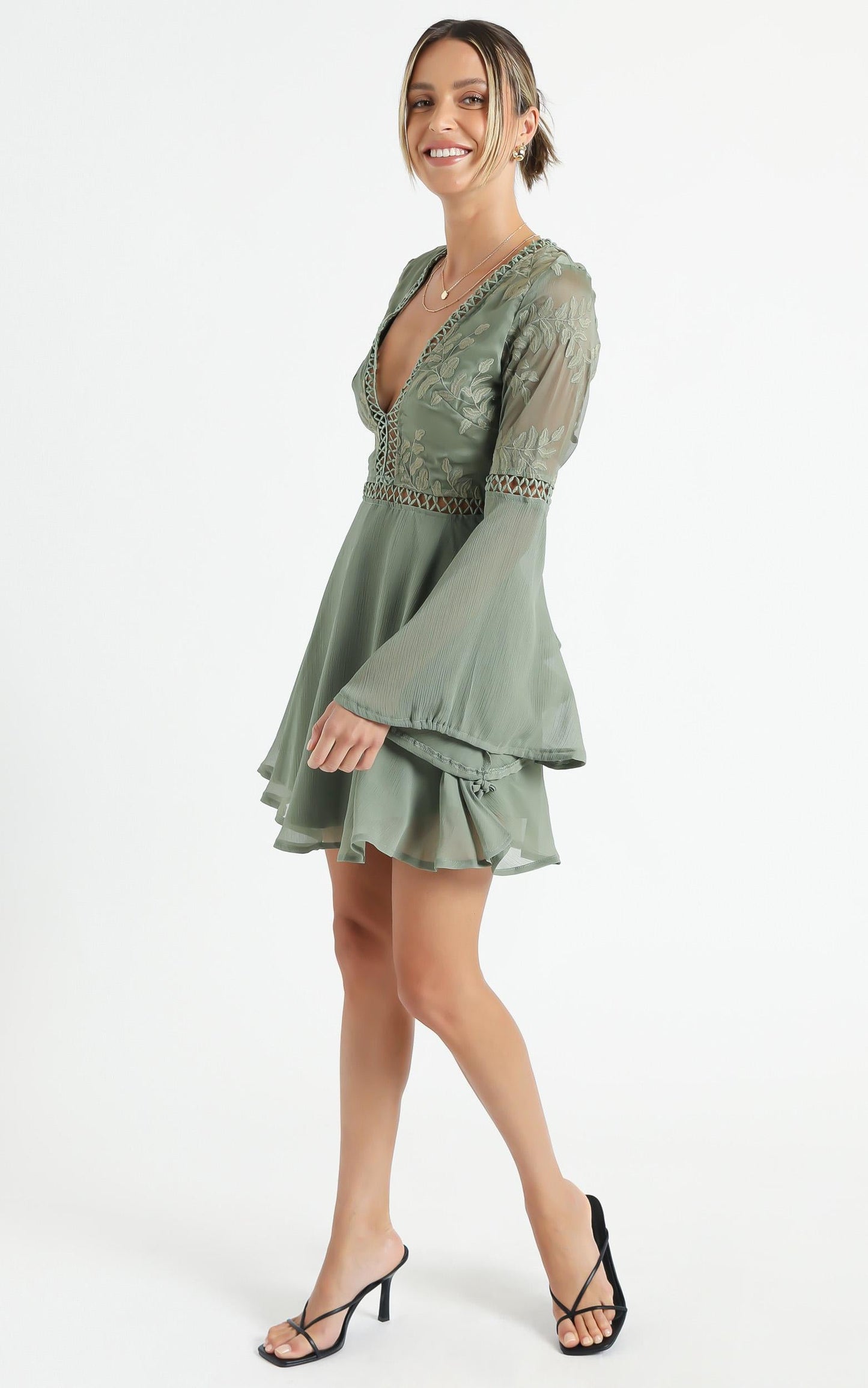 Stop Pretending Dress in Olive