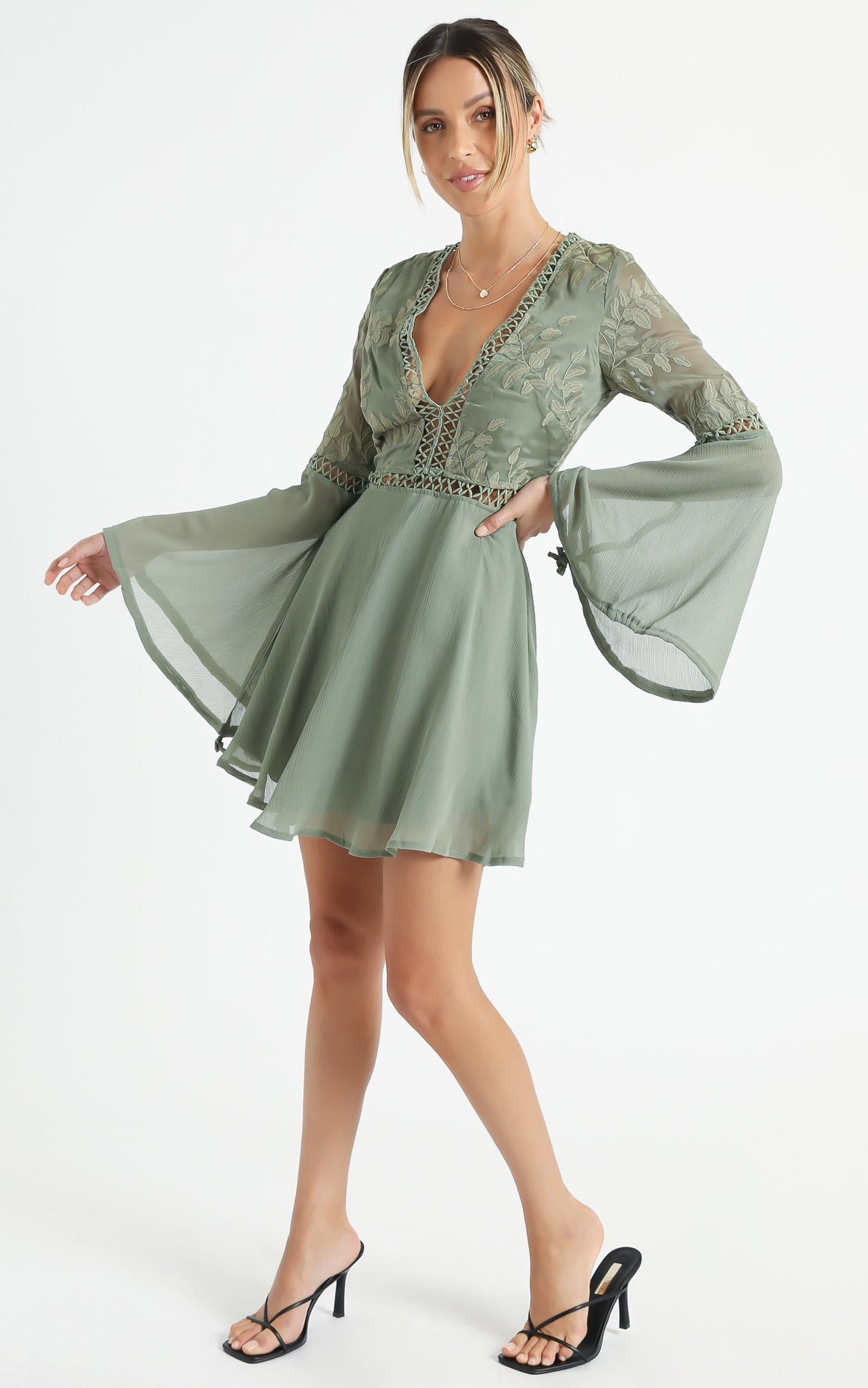 Stop Pretending Dress in Olive