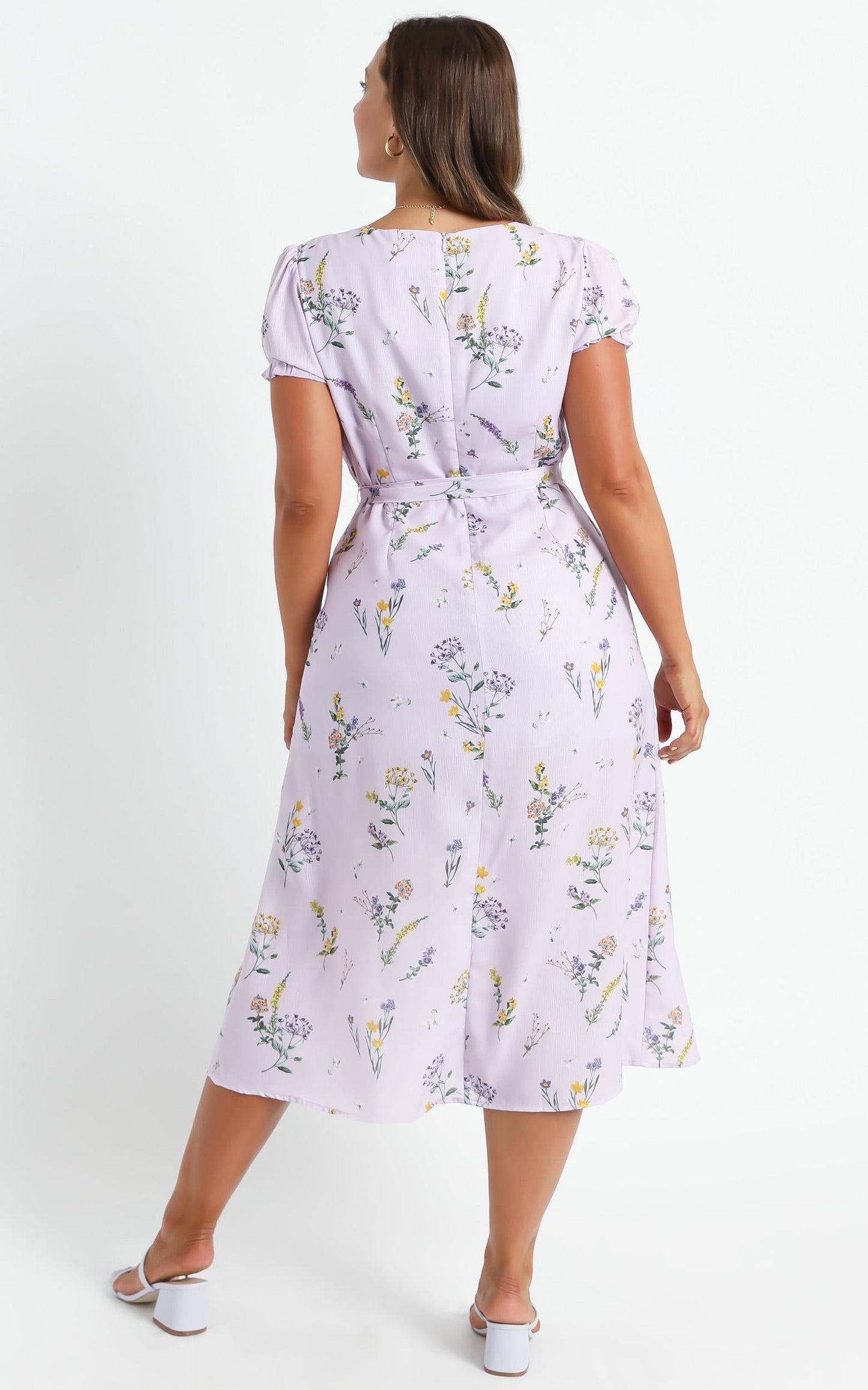Sudden Life Dress in Lavender Botanical Floral