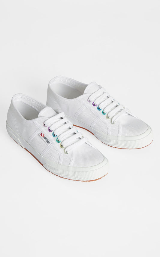 Superga - 2750 Colourful Eyelets Sneakers in A9T White