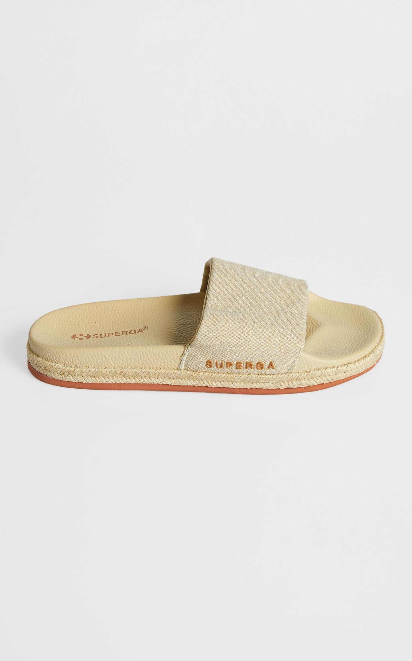 Superga - 1908 Rope Linen Slides in Taupe