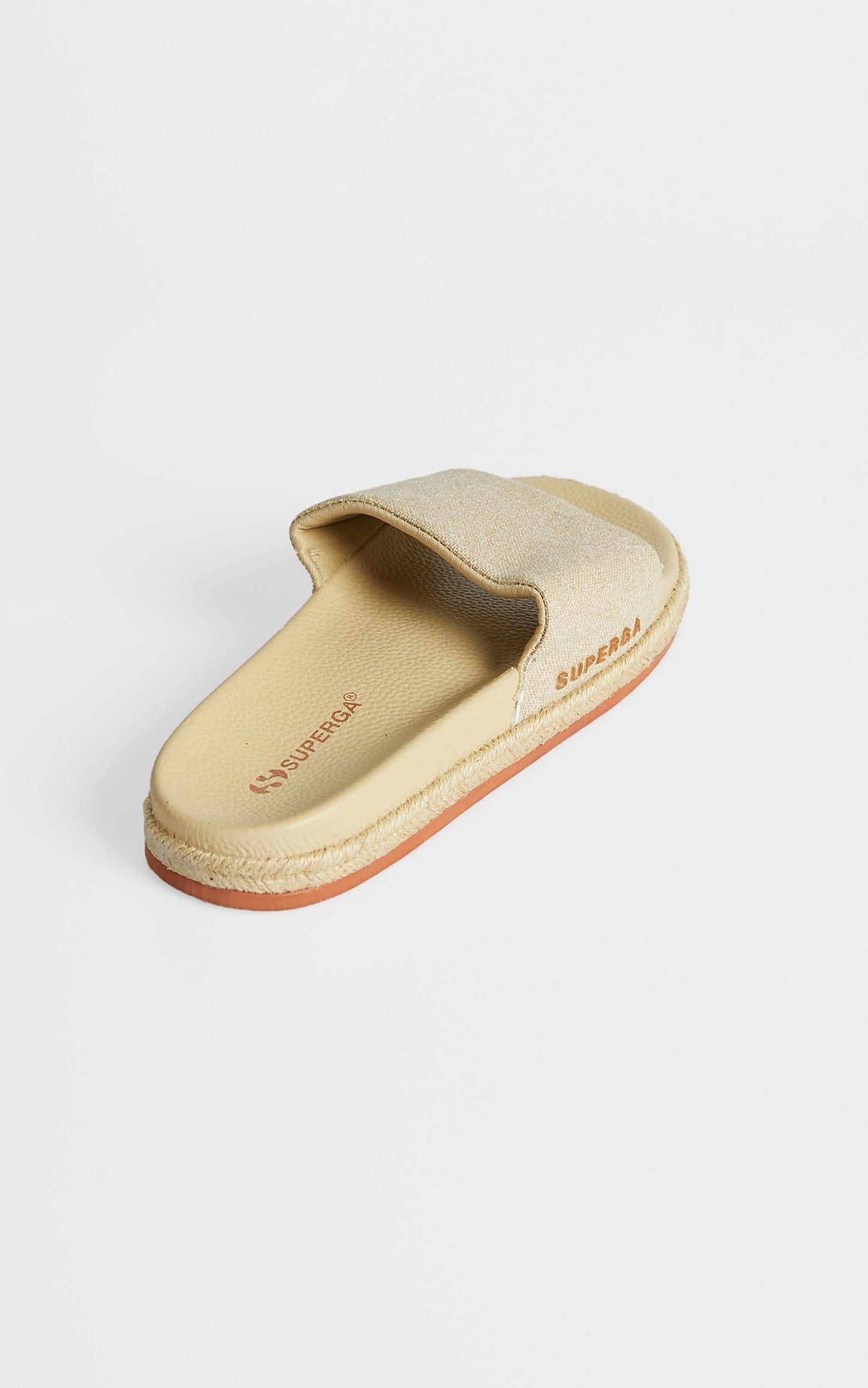 Superga - 1908 Rope Linen Slides in Taupe