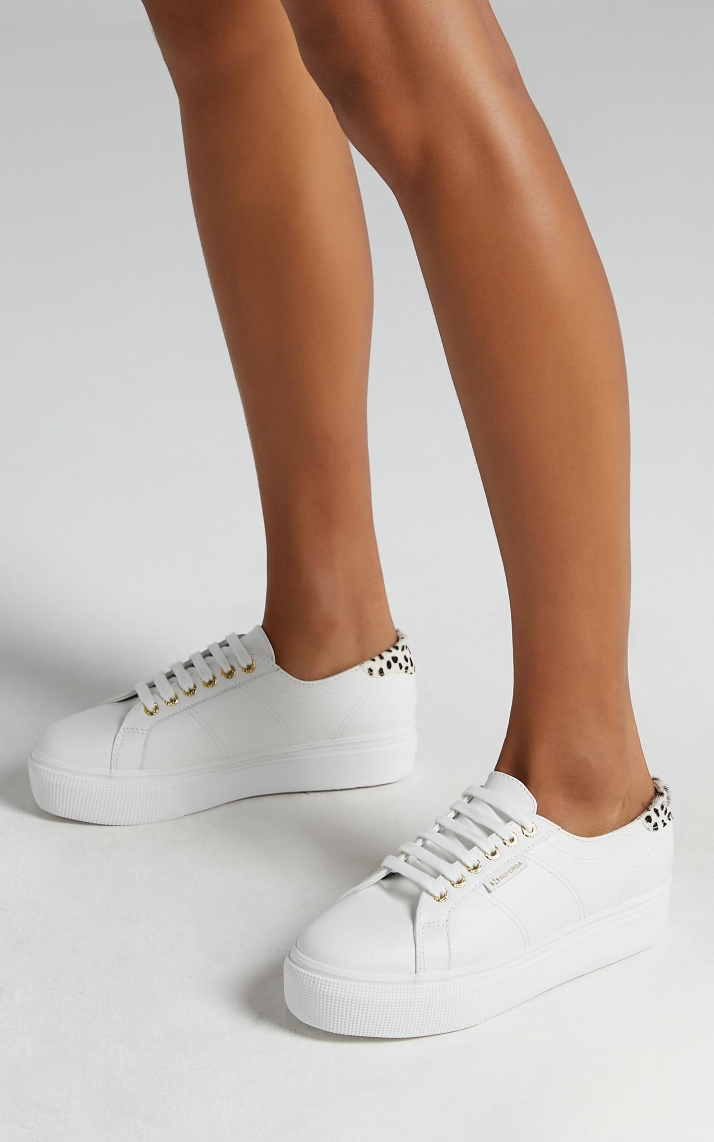 Superga - 2790 GoatNappa Pony Hair Sneakers in White - Dalmation