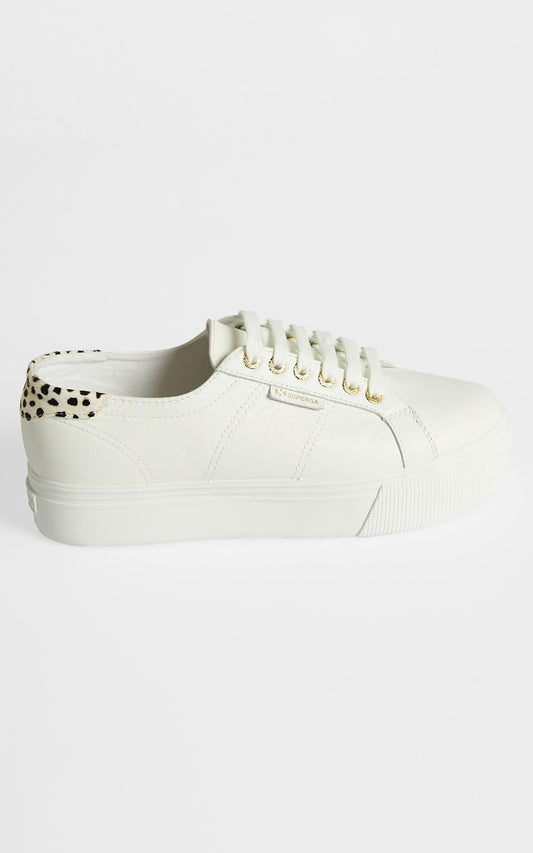 Superga - 2790 GoatNappa Pony Hair Sneakers in White - Dalmation