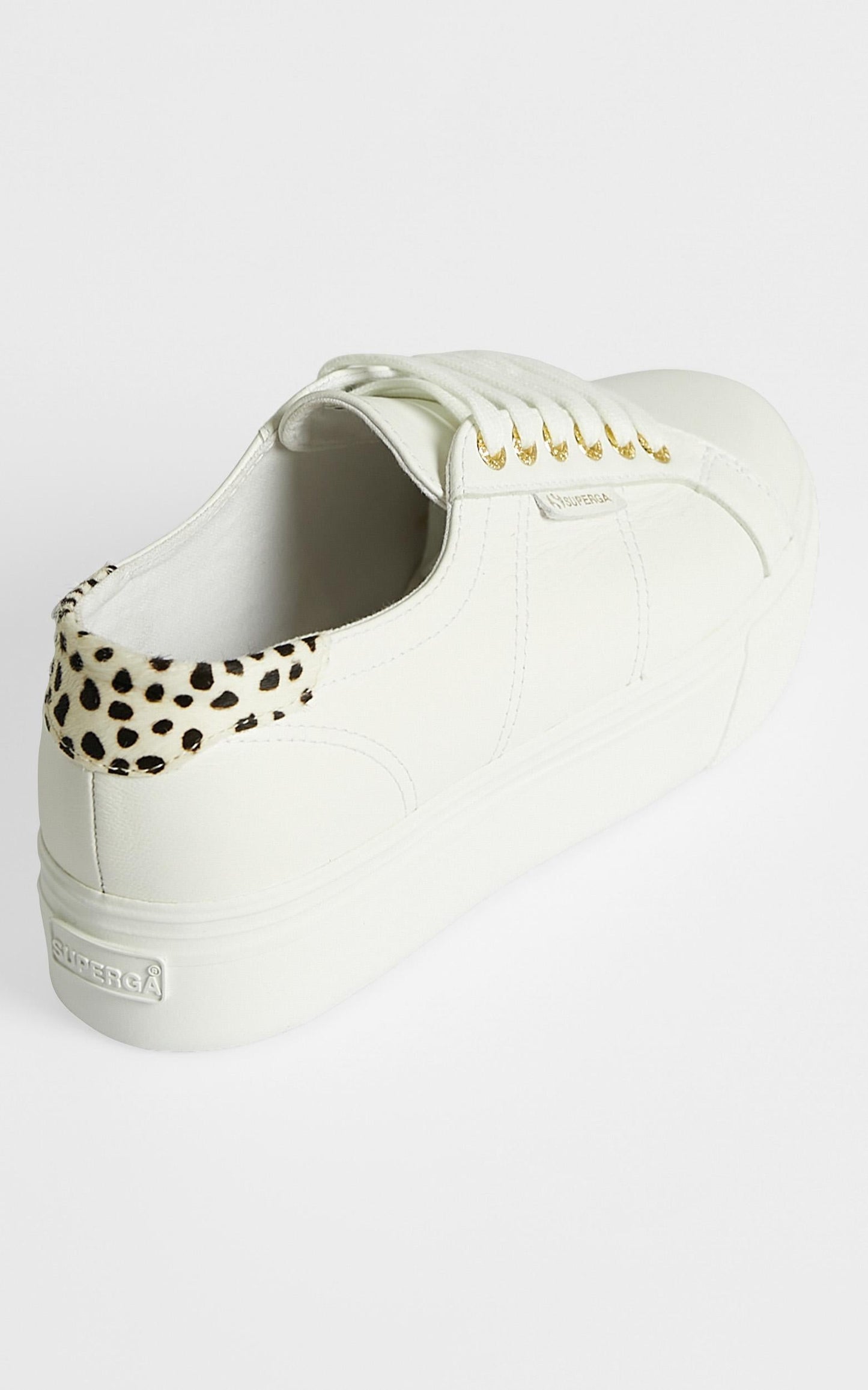 Superga - 2790 GoatNappa Pony Hair Sneakers in White - Dalmation