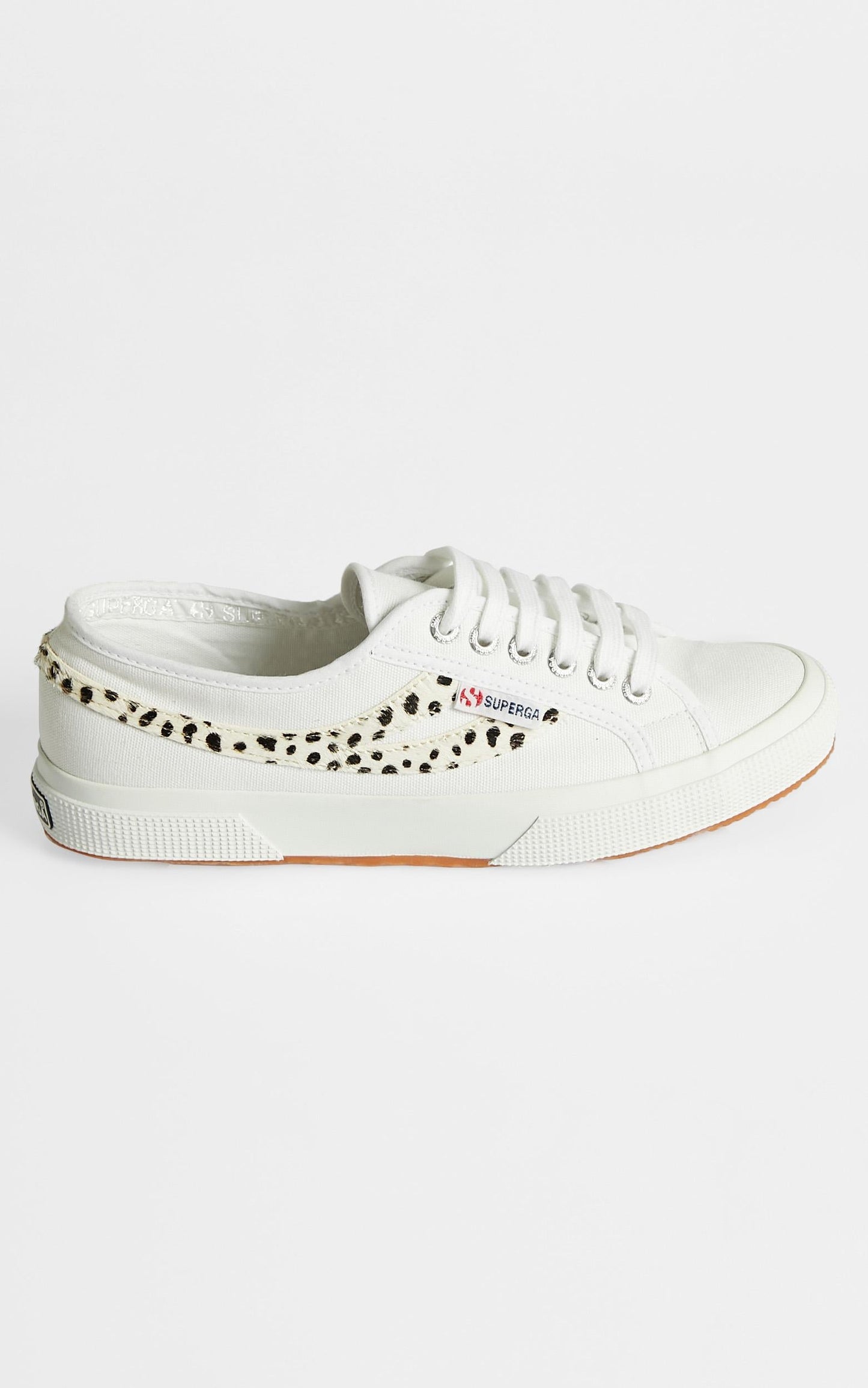 Superga - 2953 Cotu Pony Hair Sneakers in White - Dalmation