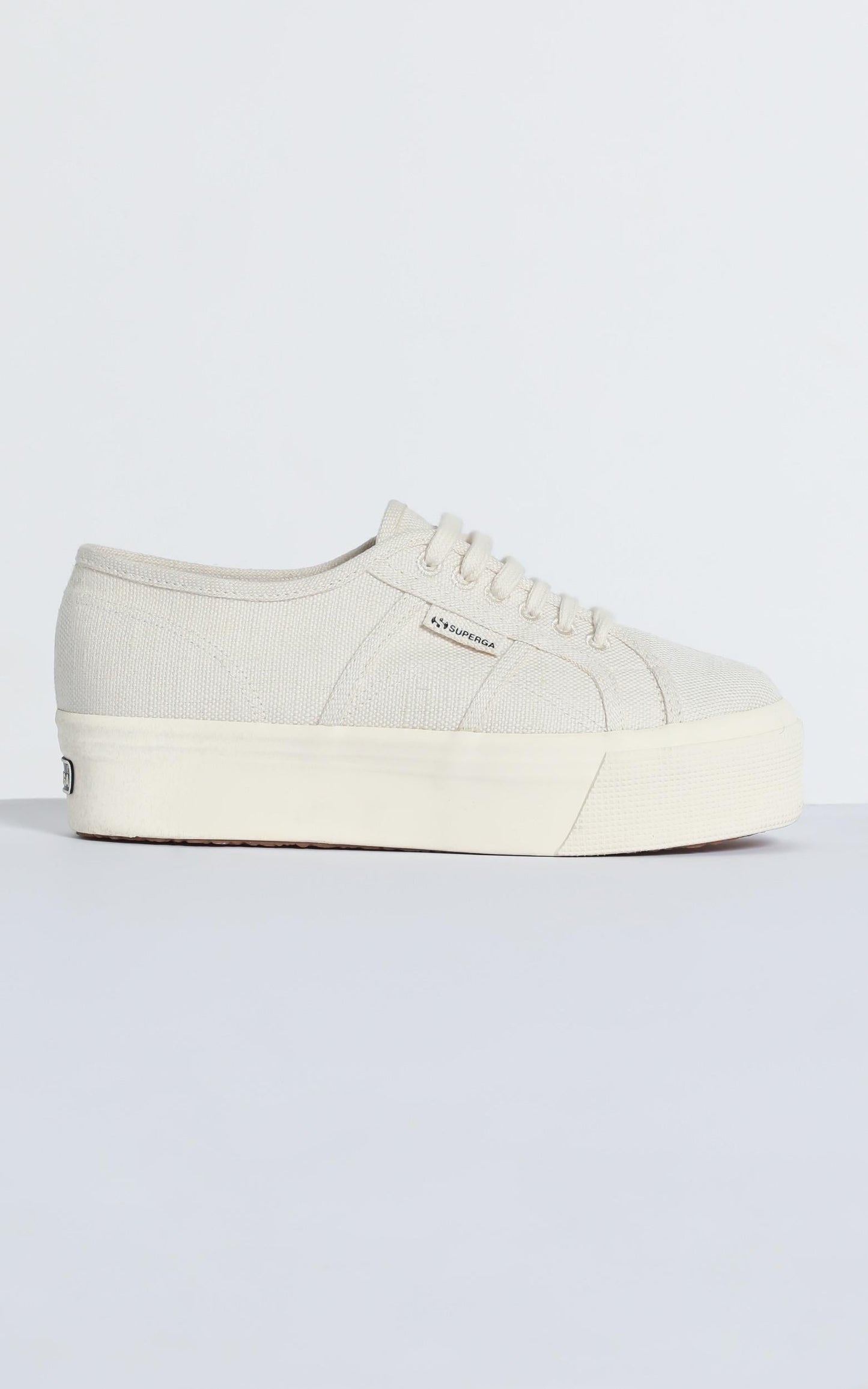 Superga - 2790 Organic Cotton Platform Sneaker in Natural Beige