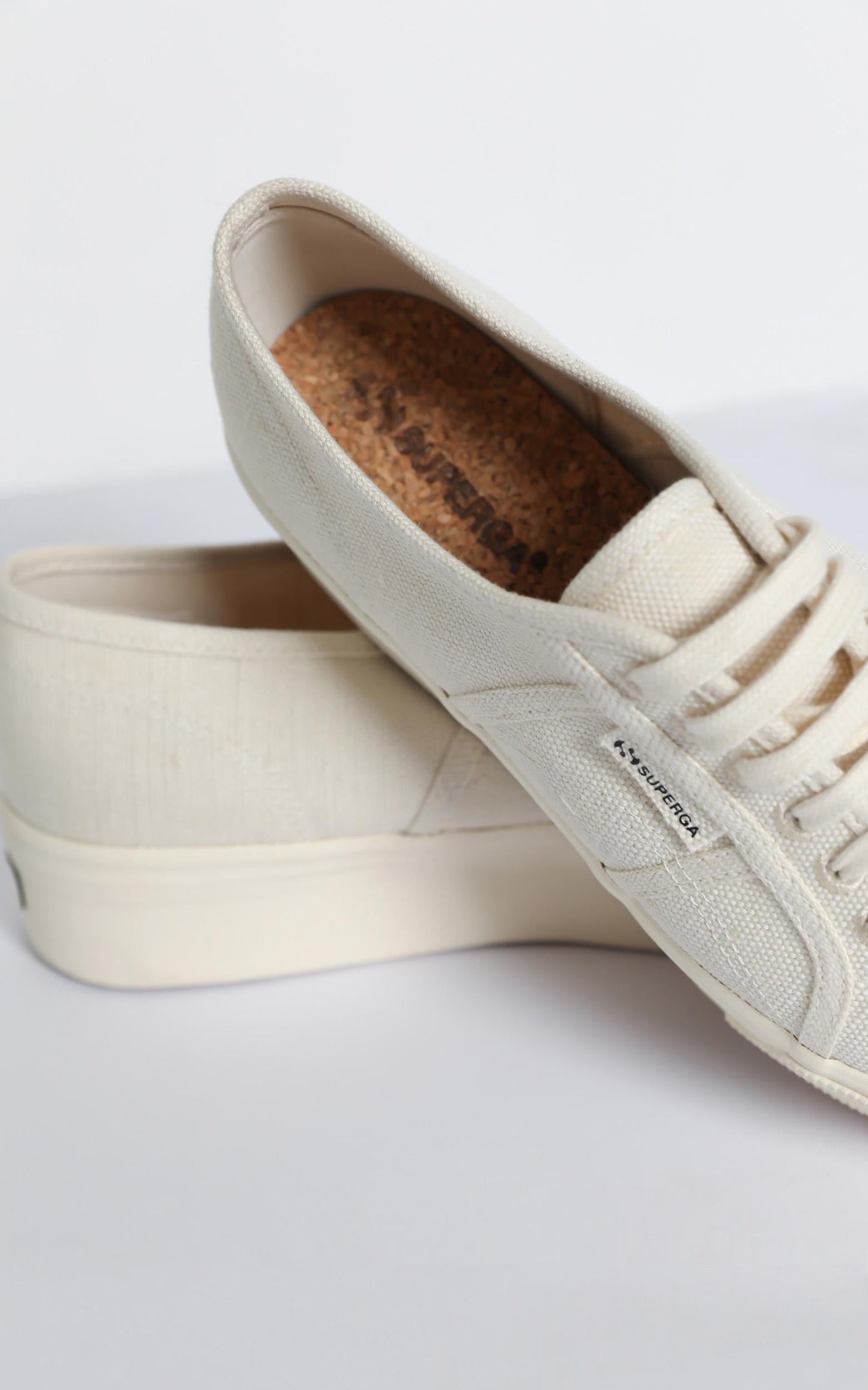 Superga - 2790 Organic Cotton Platform Sneaker in Natural Beige