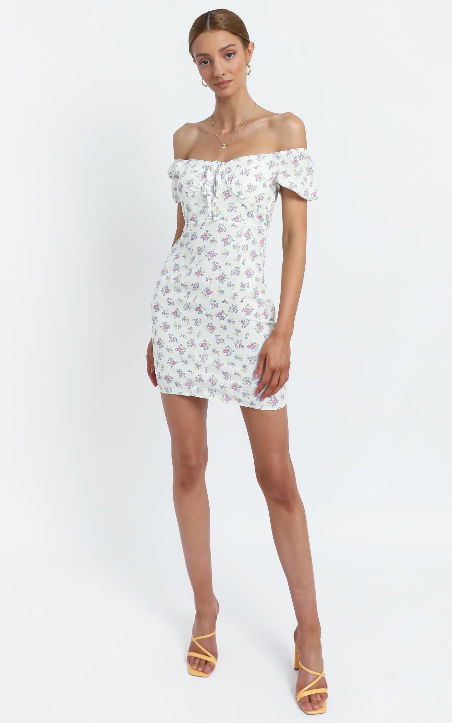 Suzie Dress in White Floral
