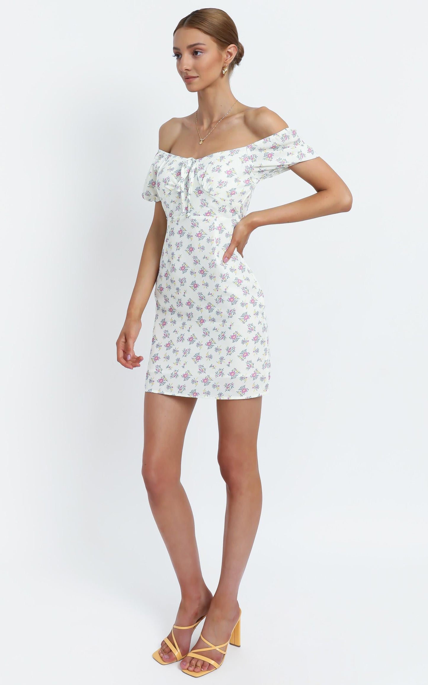 Suzie Dress in White Floral