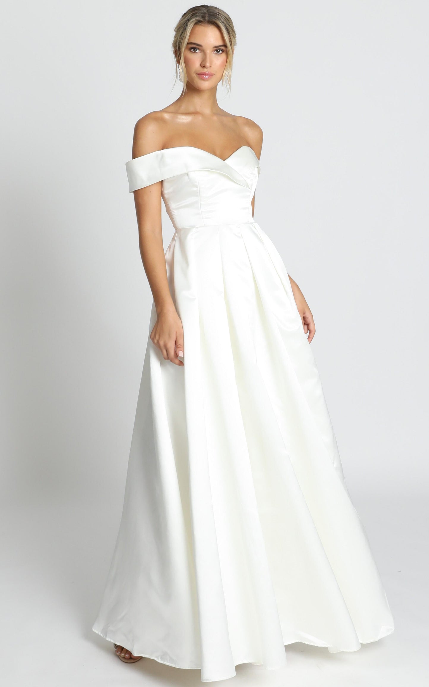 Sweet Innocence Gown In Ivory Satin