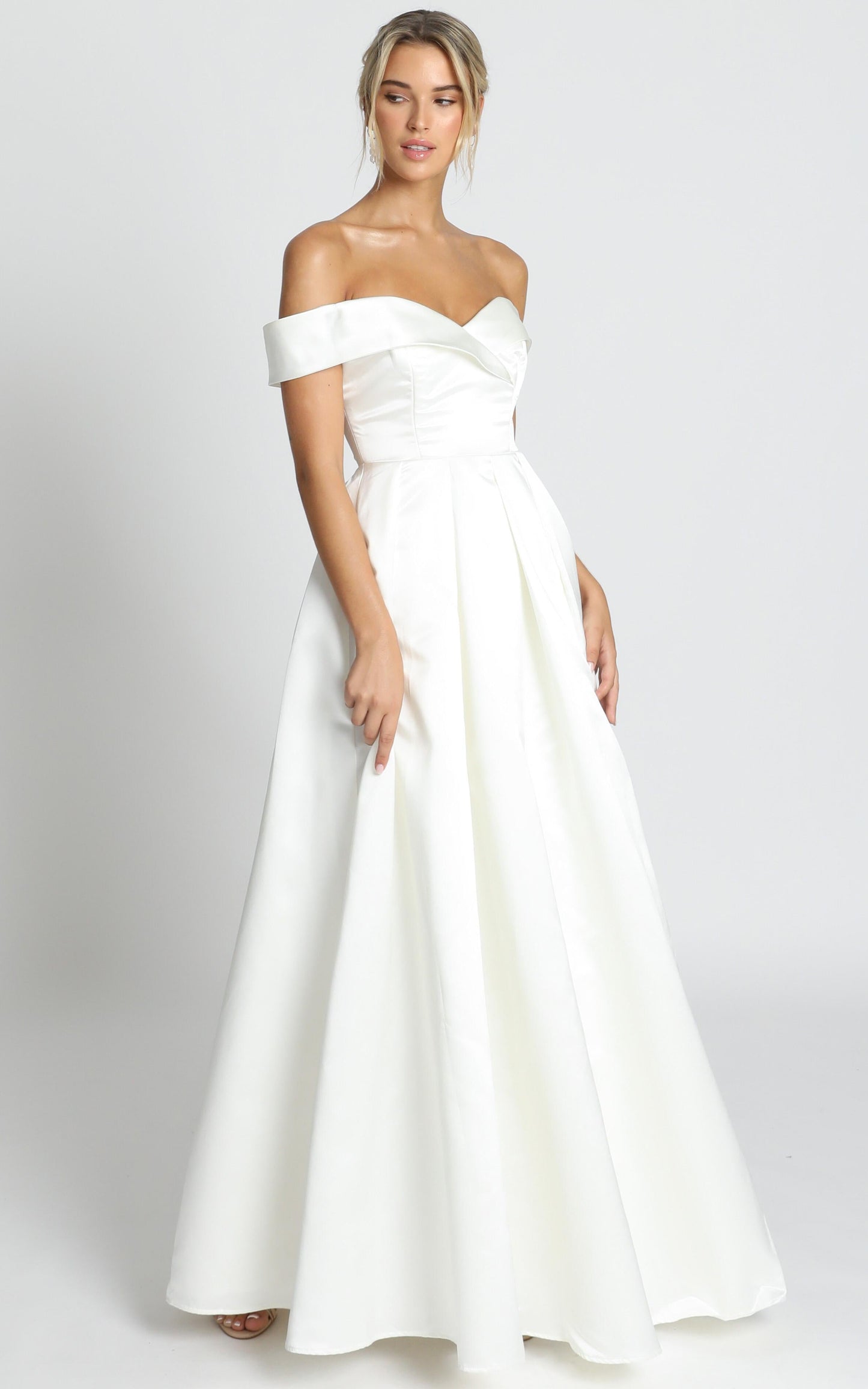 Sweet Innocence Gown In Ivory Satin