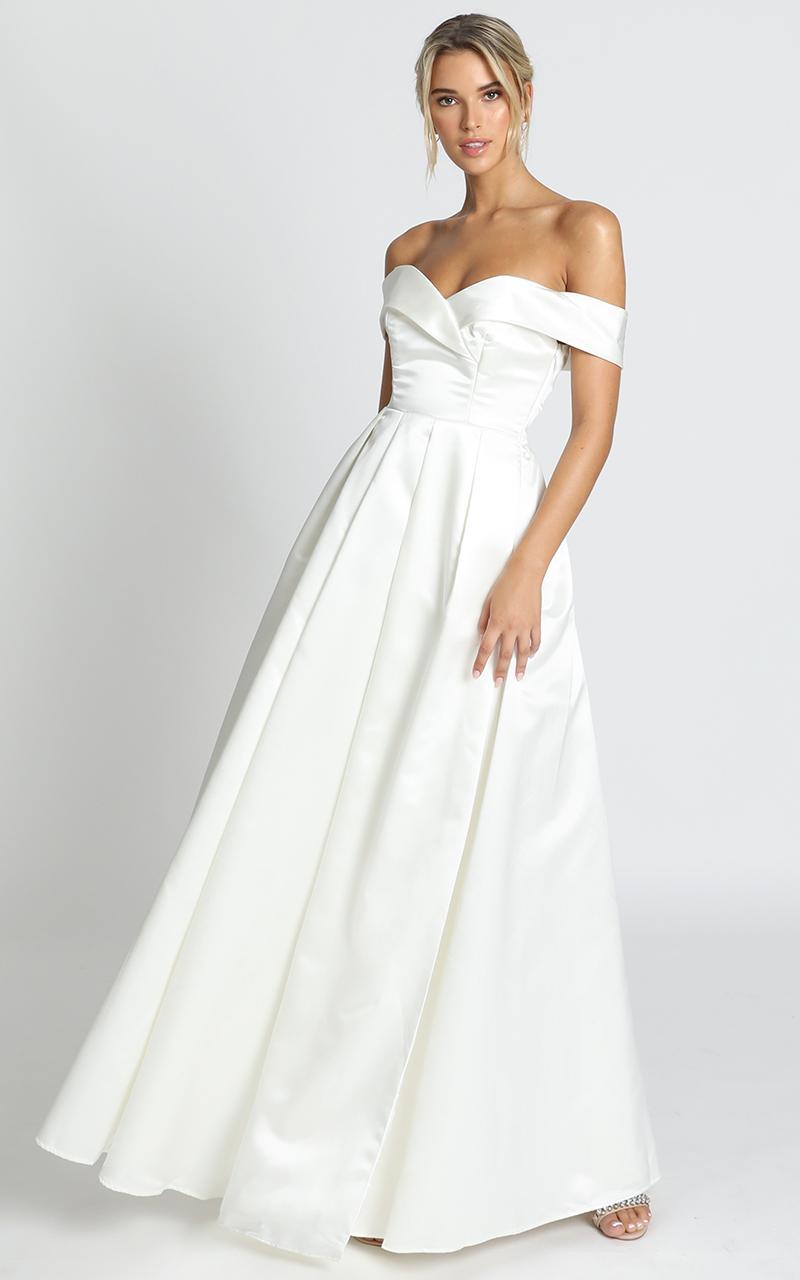 Sweet Innocence Gown In Ivory Satin
