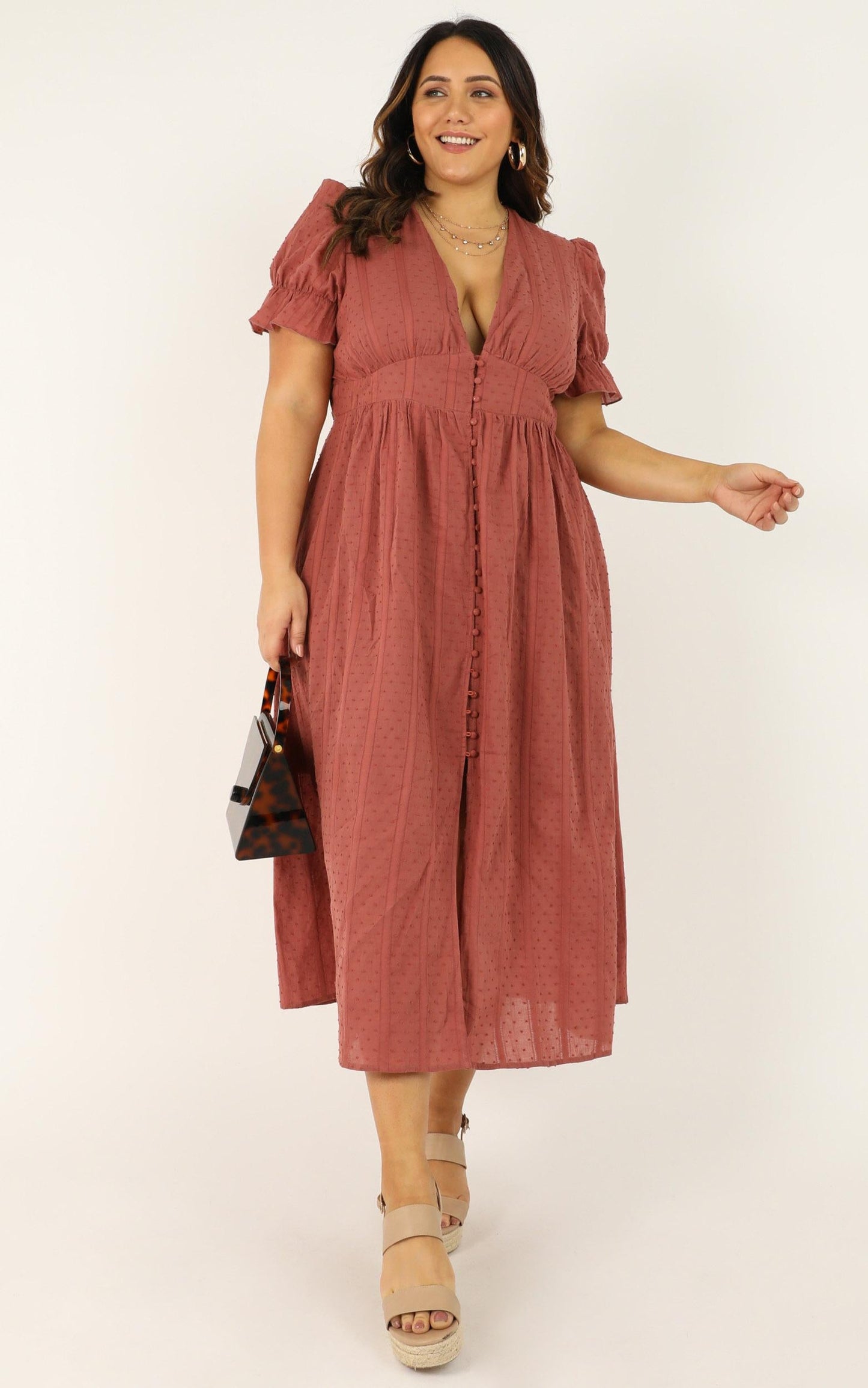 Sweetness Overload Dress In Dusty Rose