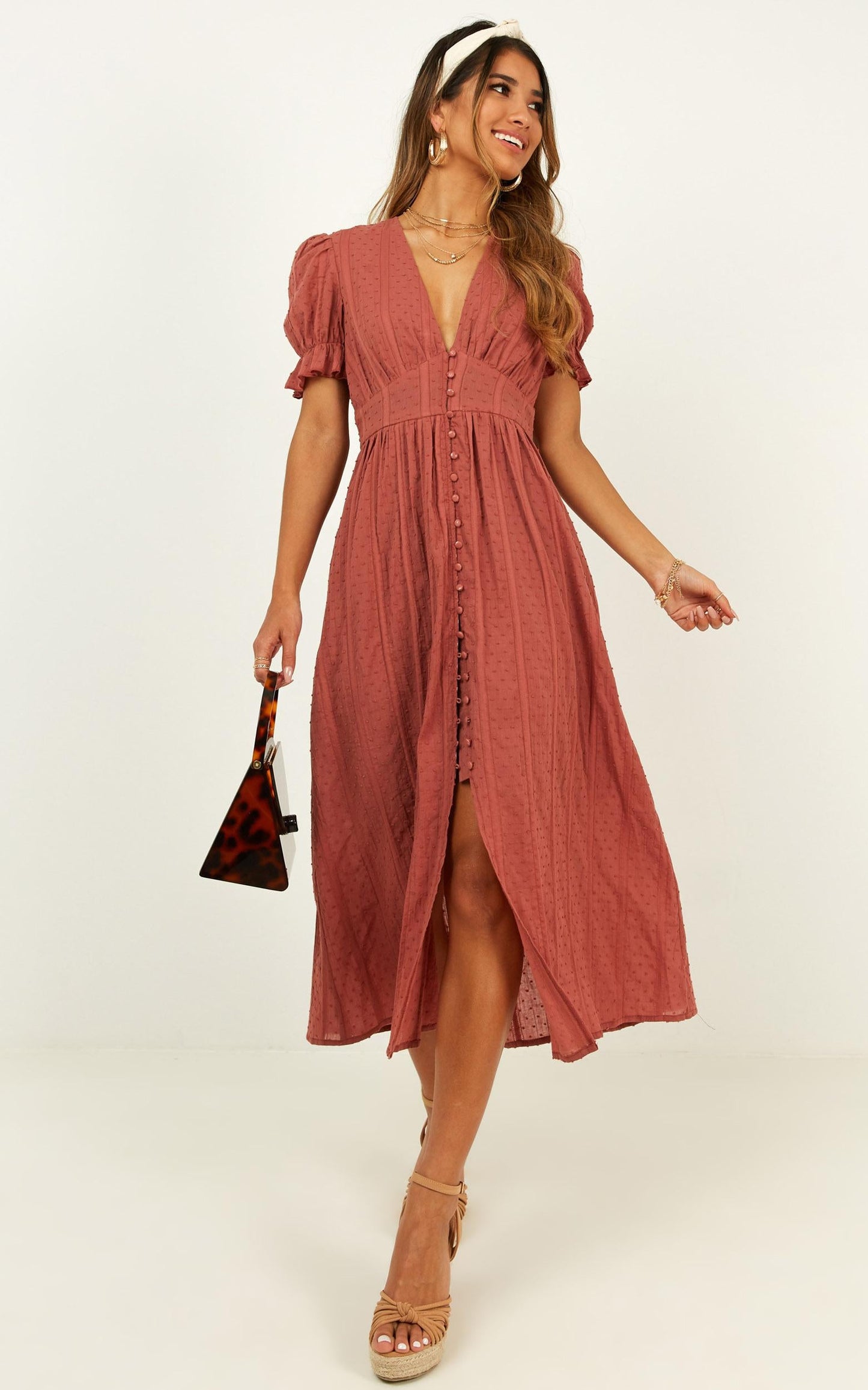 Sweetness Overload Dress In Dusty Rose