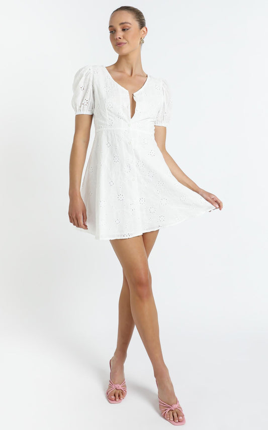 Walsh Dress in White