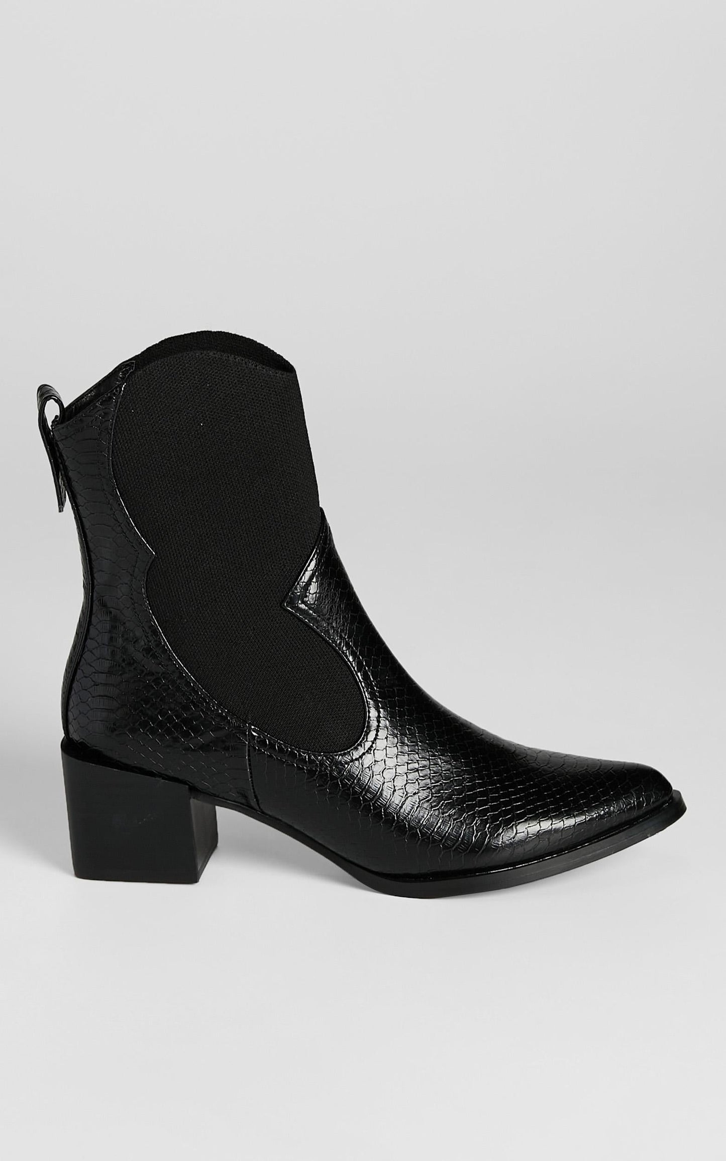 Therapy - Maverick Boots in Black Snake Embossed