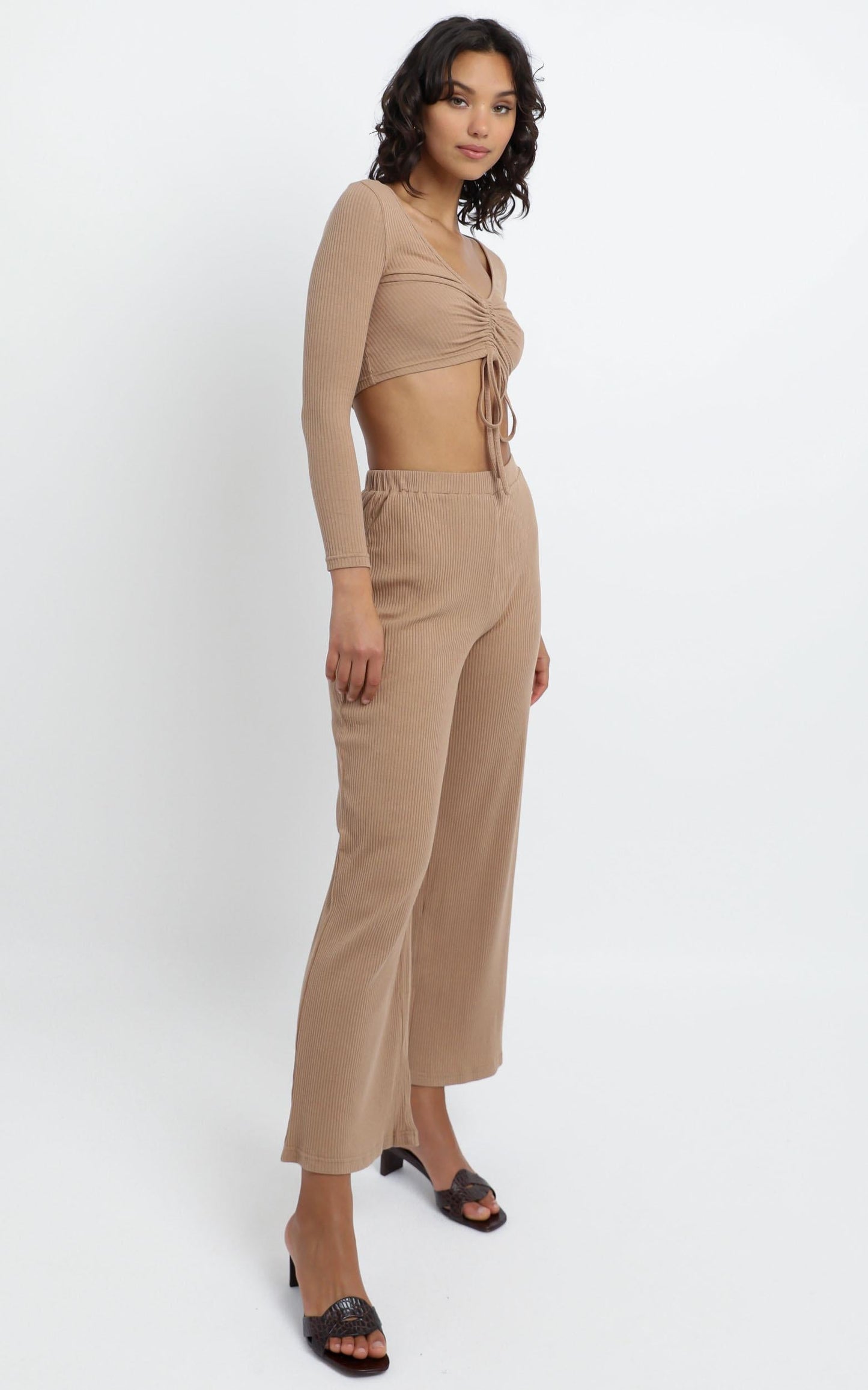 Roma Two Piece Set in Tan