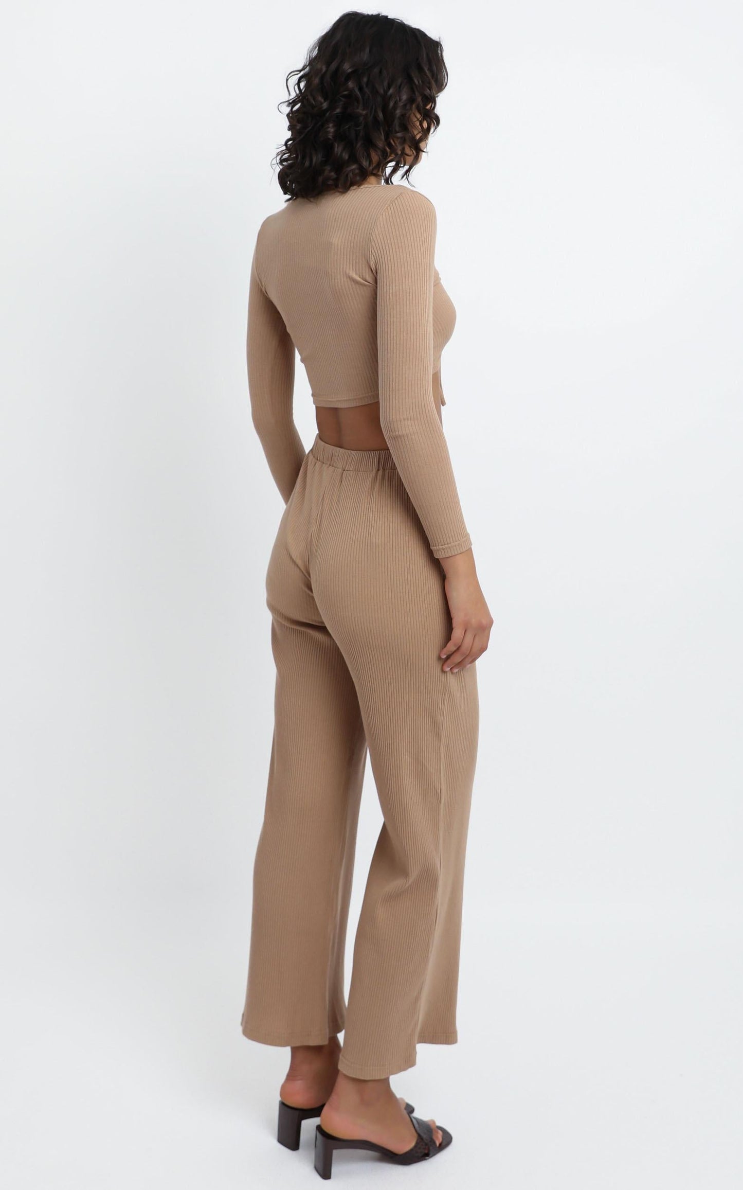 Roma Two Piece Set in Tan