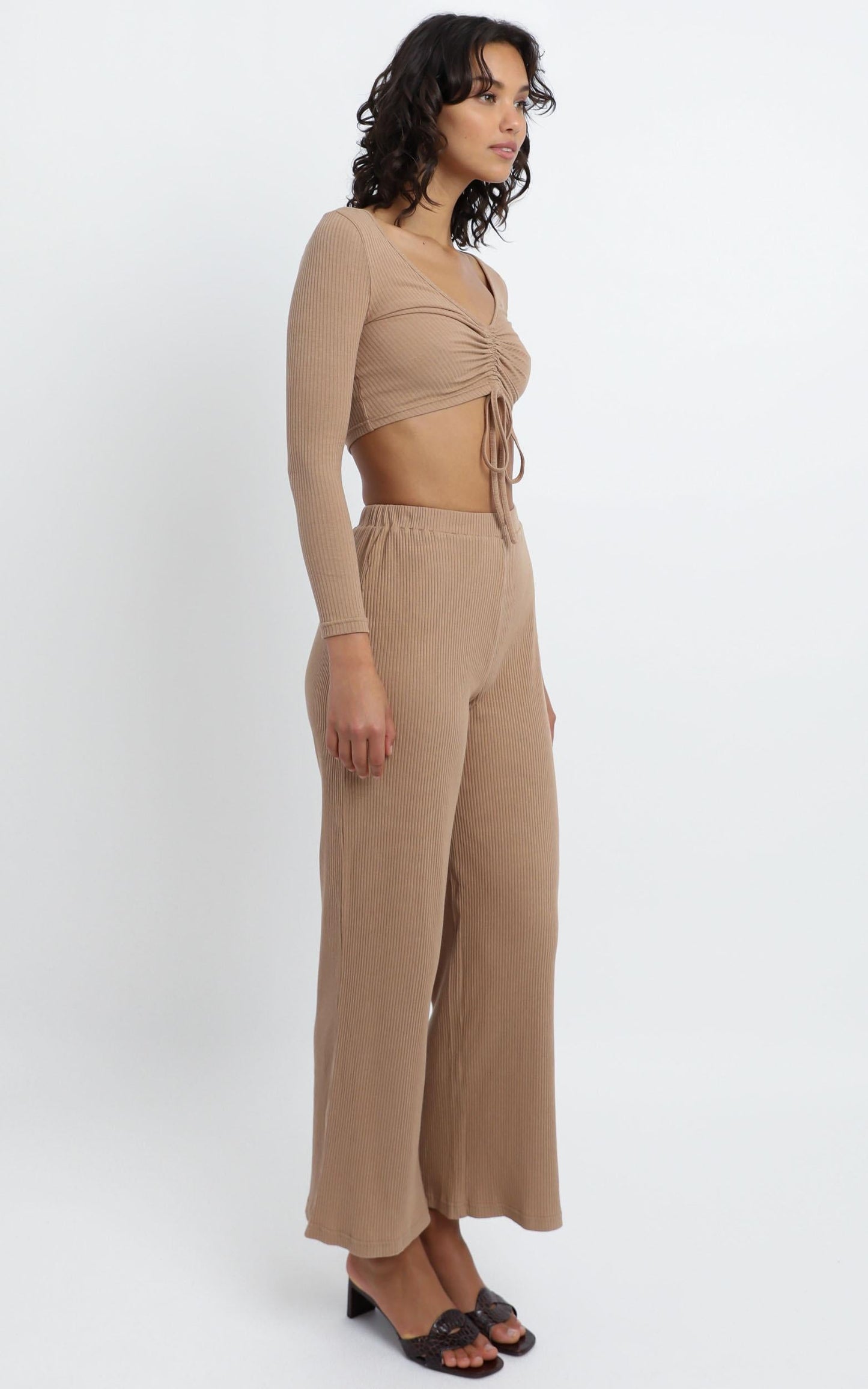 Roma Two Piece Set in Tan