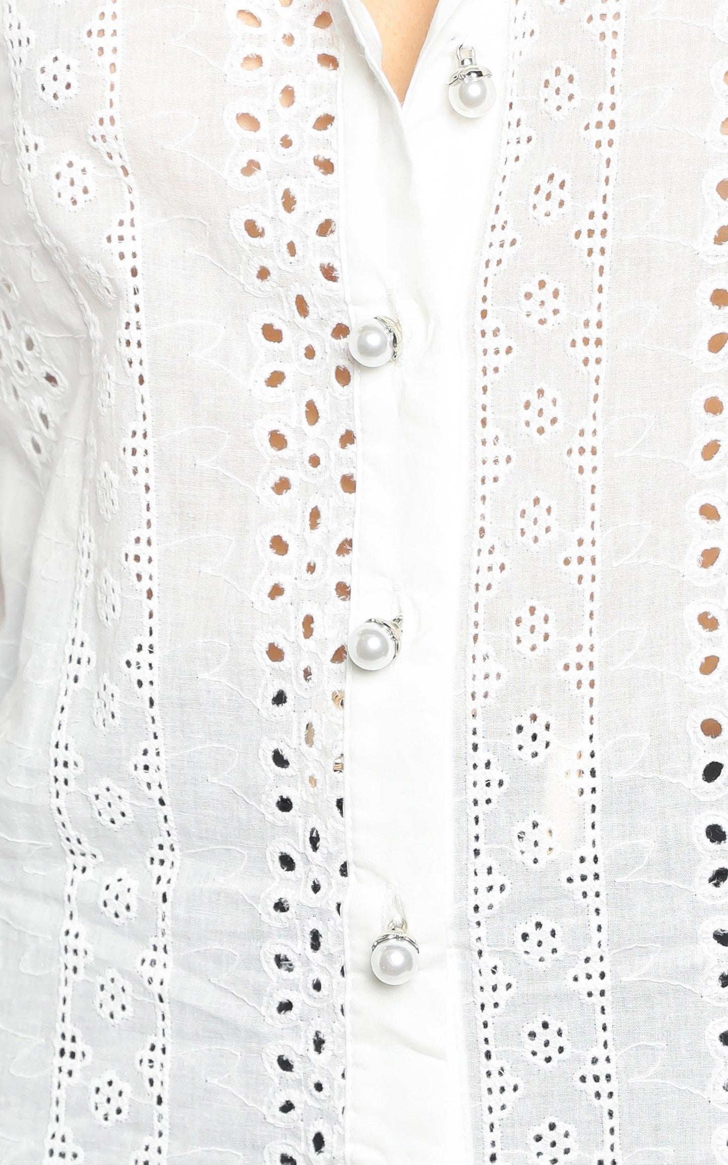 Beautiful Things Embroidery Shirt in White