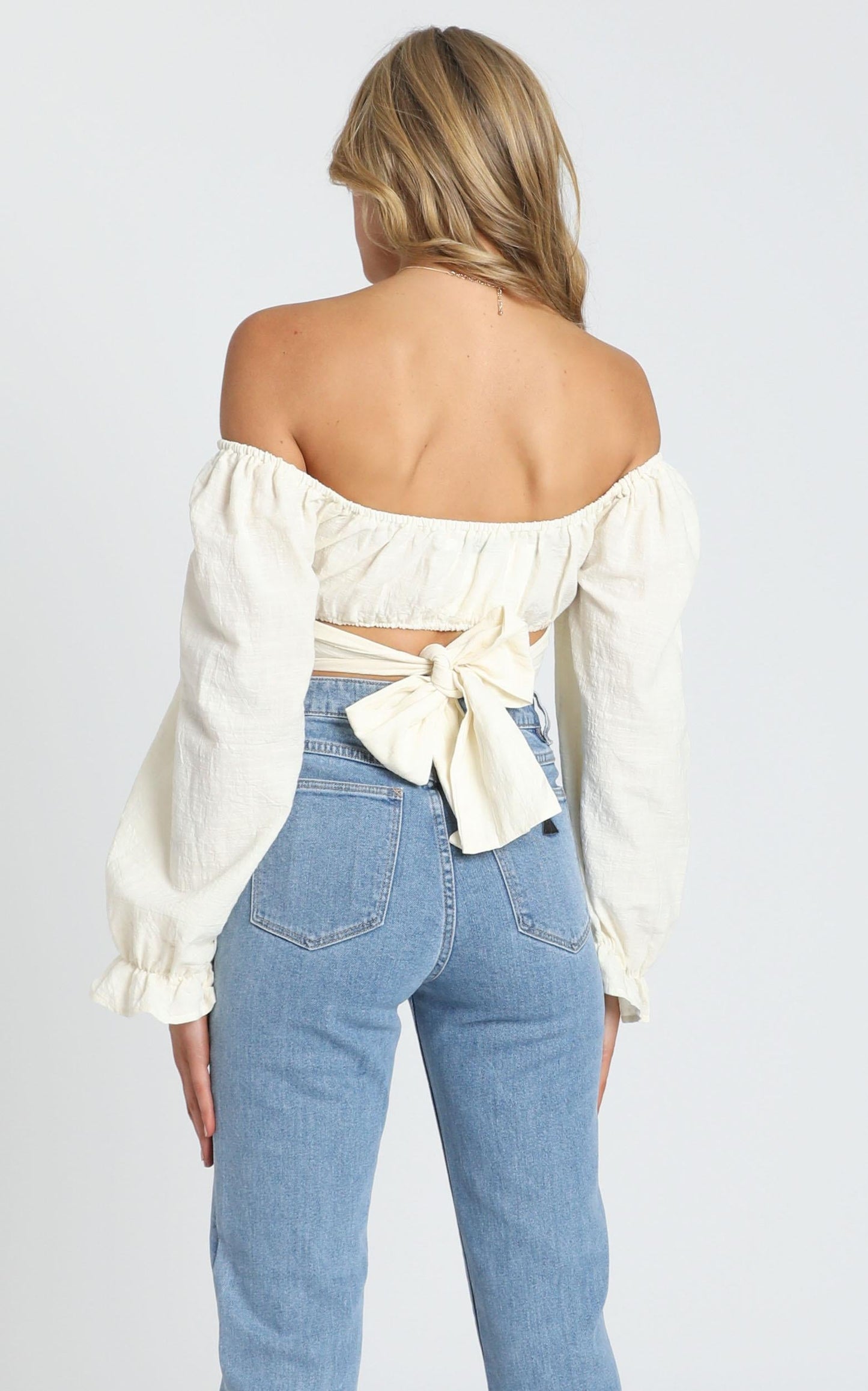 Aleksis Longsleeve Top in Cream