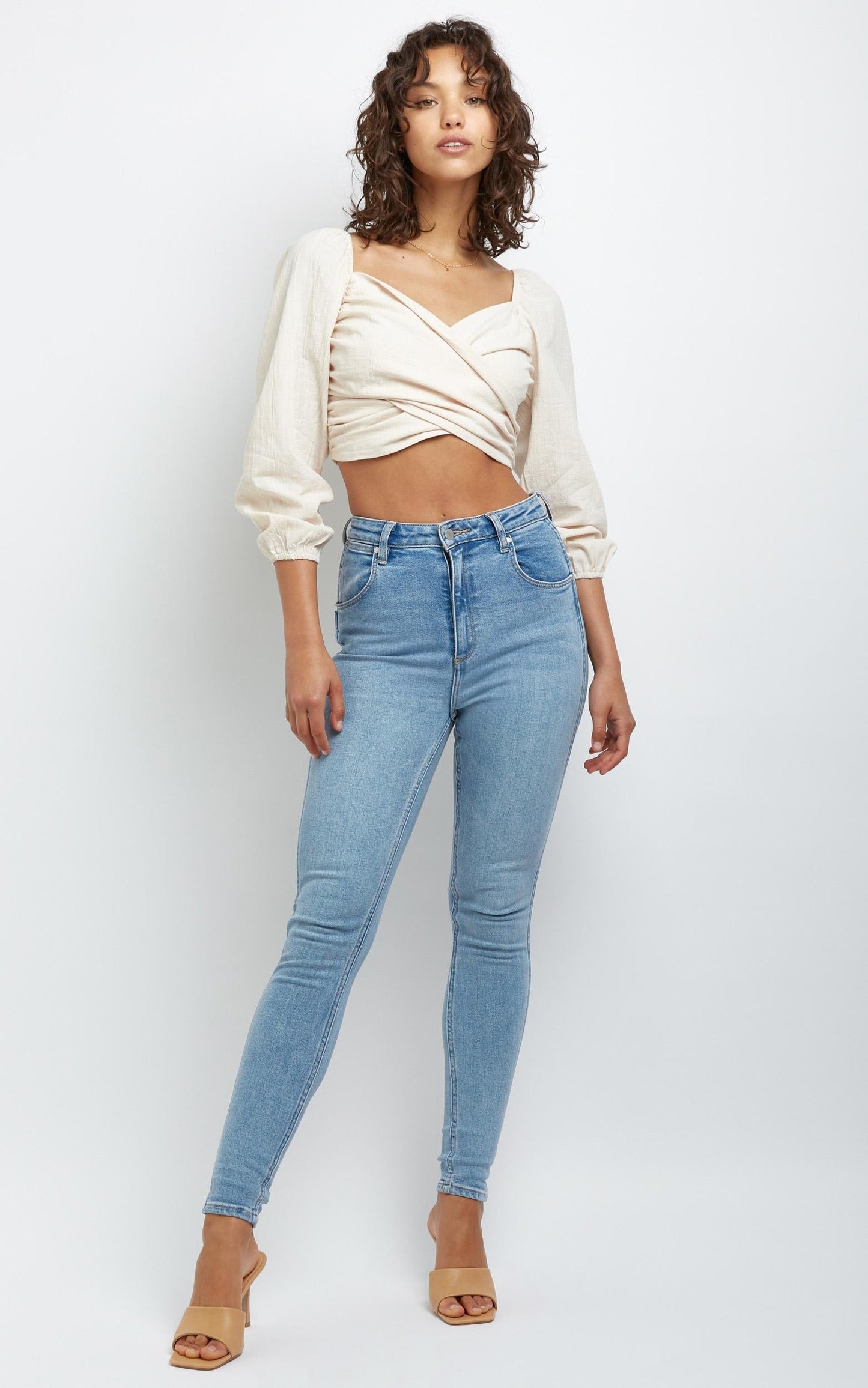 Alyce Long Sleeve Top in Beige