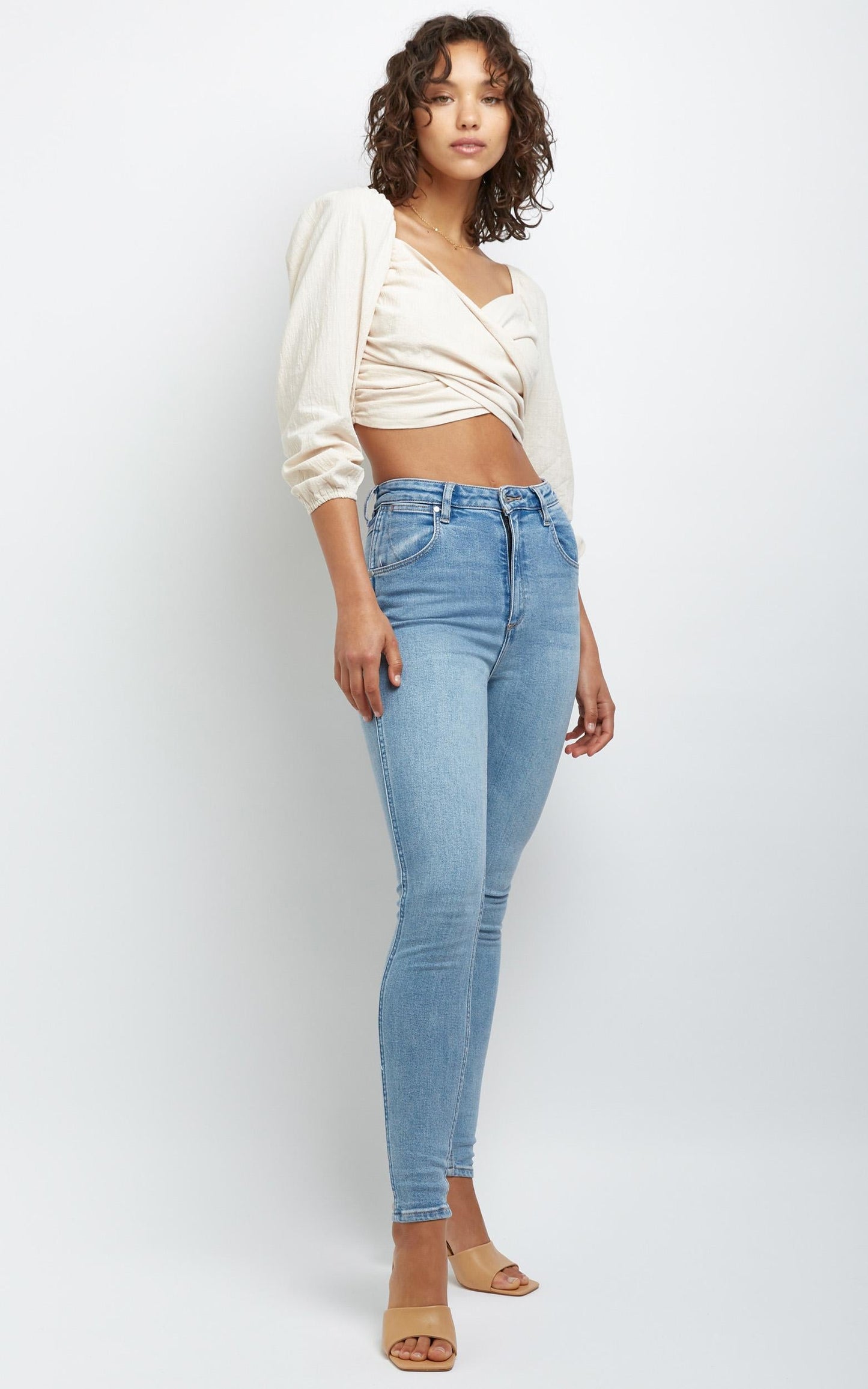 Alyce Long Sleeve Top in Beige